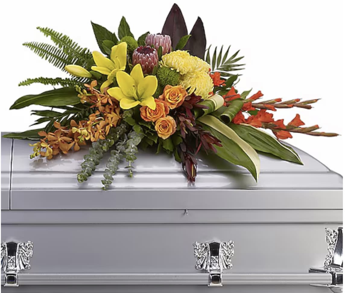 Tropical casket spray Tropical casket spray - Beautiful tropical flowers