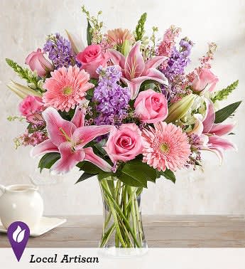 Allways on my Mind Allways on my Mind - When it comes to letting her know she’s always on your mind, think pink and lavender. We’ve hand-gathered a romantic mix of pink and purple blooms to create a gorgeous, garden-inspired bouquet.
