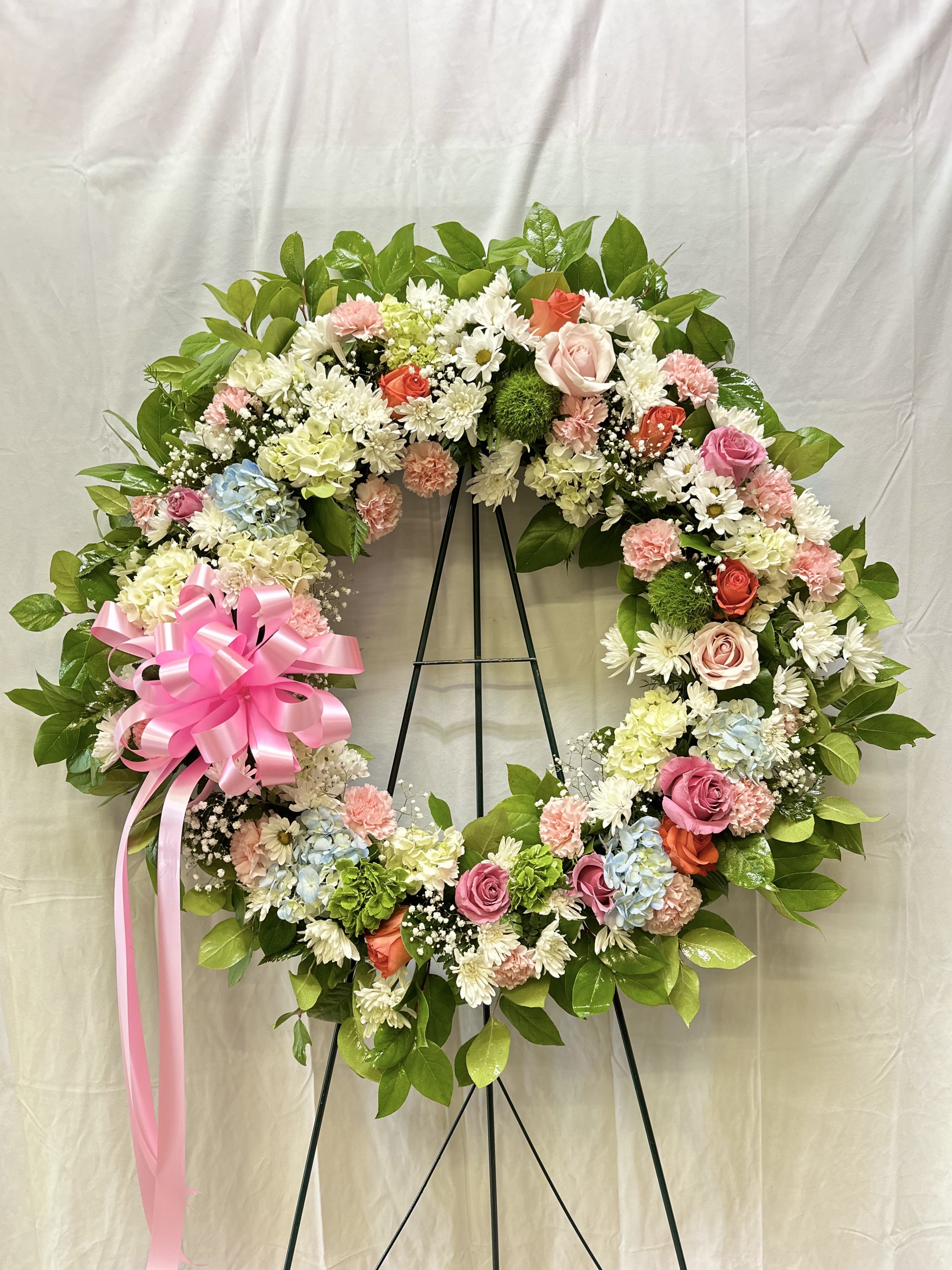 Circle of Serenity  (Deluxe Shown) - A beautifully balanced wreath that brings calm and comfort to the heart.  
