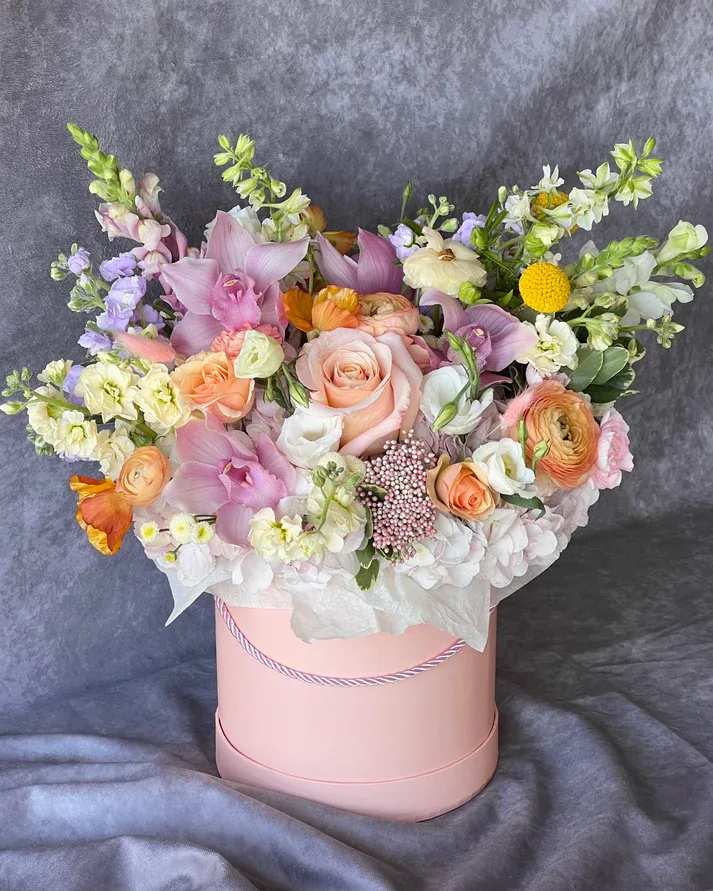 blooming box - In some instances, our photo may represent an overall theme or look and include a one-of-a-kind vase which cannot be exactly replicated.  Although the actual bouquet may not precisely match the photo, its temperament will. Occasionally, substitutions of flowers and/or containers happen due to weather, seasonality and market conditions which may affect availability. If this is the case with the gift you’ve selected, we will ensure that the style, theme and color scheme of your arrangement is preserved and will only substitute items of equal value or higher value.  If any design elements are of major importance to your order, please include them in the florist instructions at checkout or contact us to ensure availability.