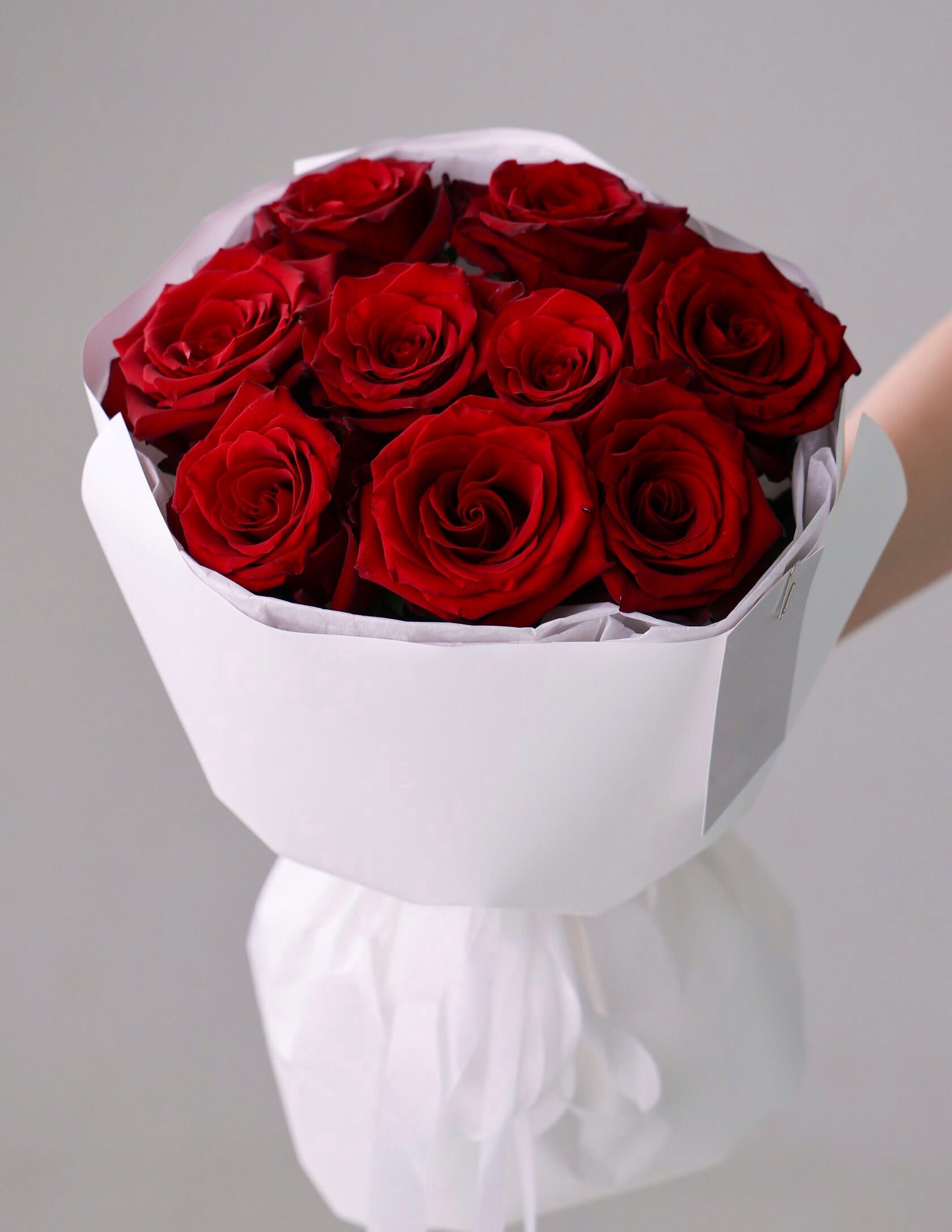 № 54 - Bouquet of red roses.  Standard size - 9 roses Deluxe size - 15 roses  Premium size - 24 roses 