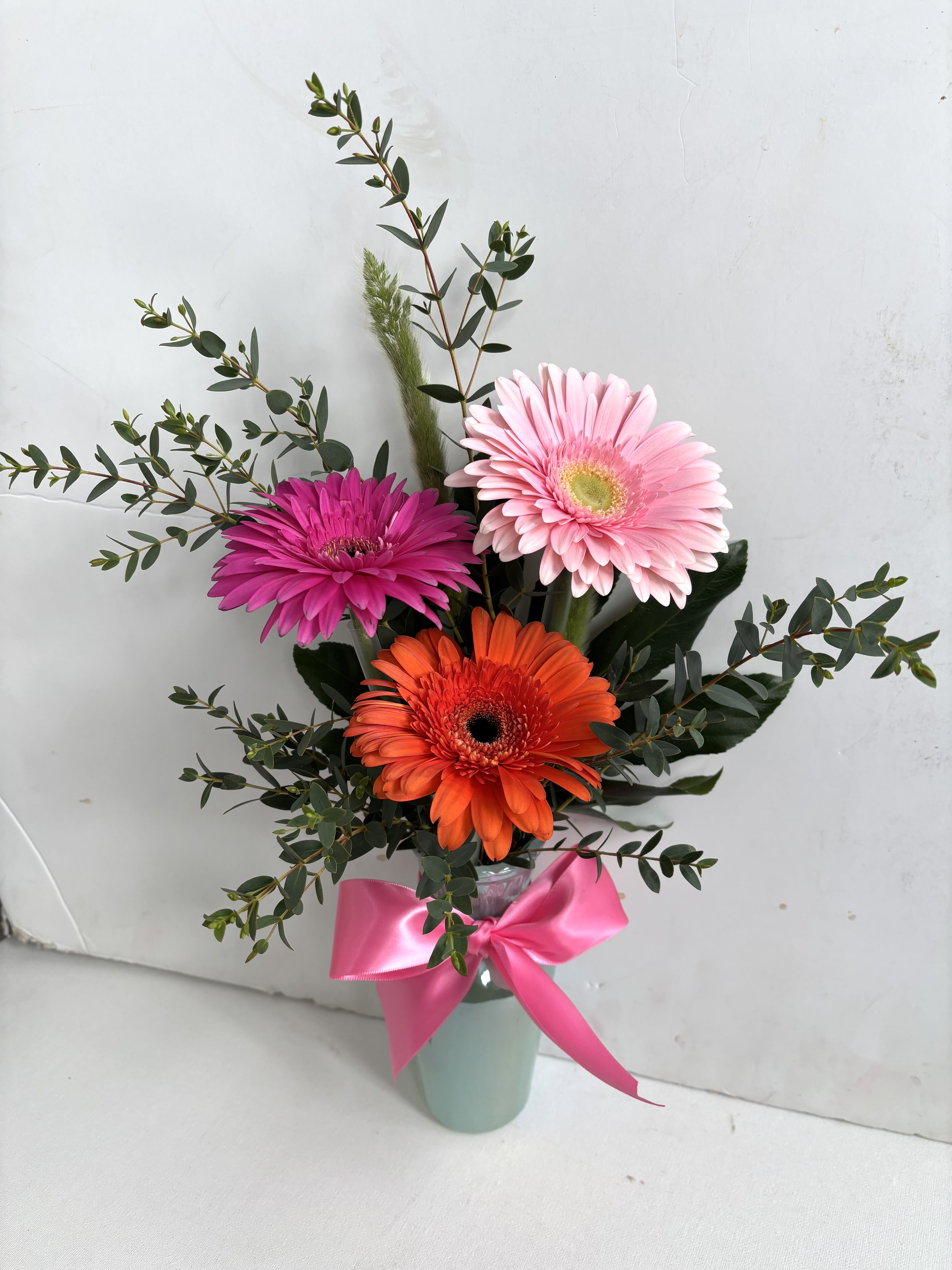 Gerbera Trio Gerbera Trio - Brightly colored gerbera in vase