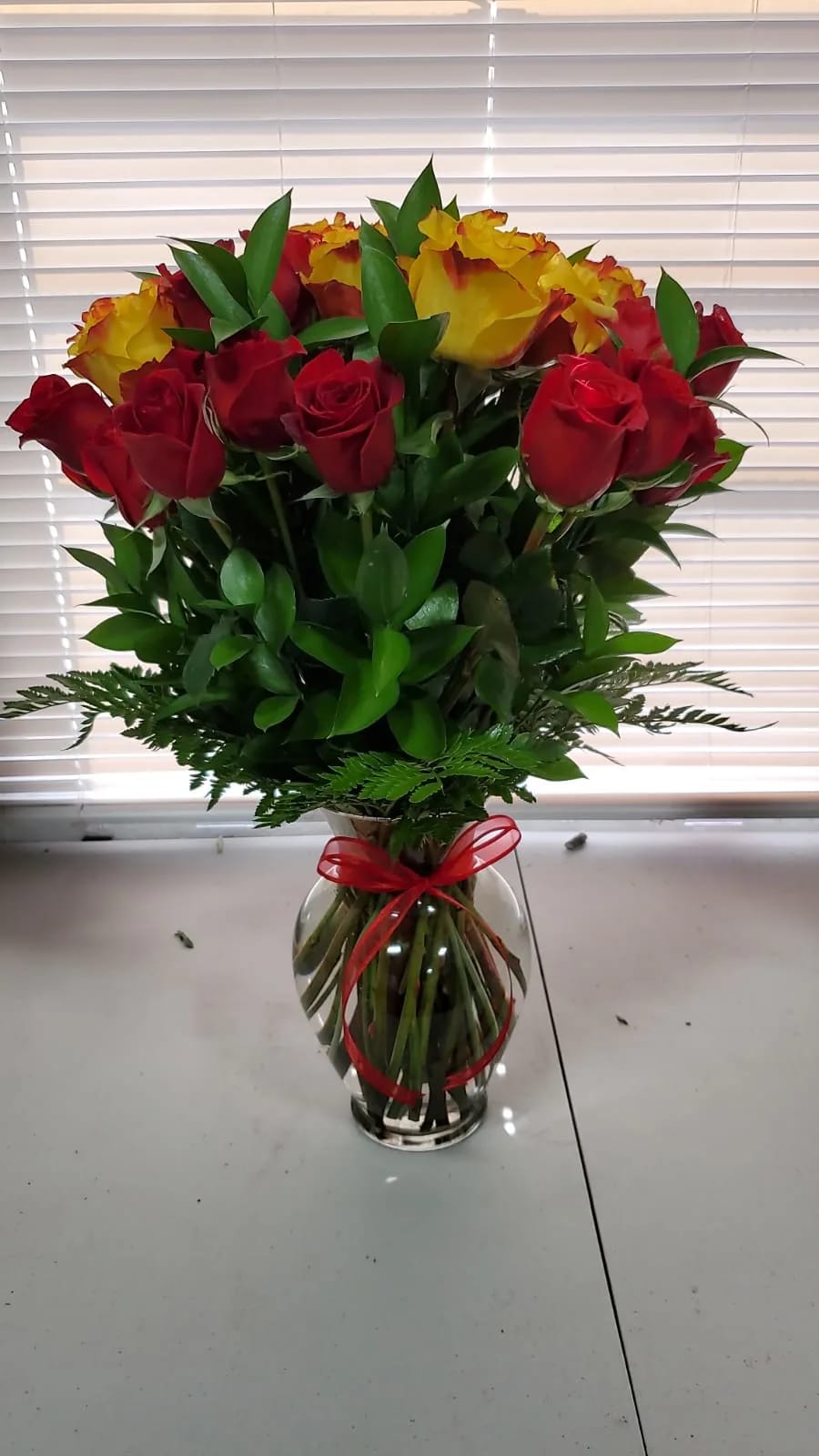 Love in red and yellow - 3 dozen roses between red and yellow  Flowers and similar colors