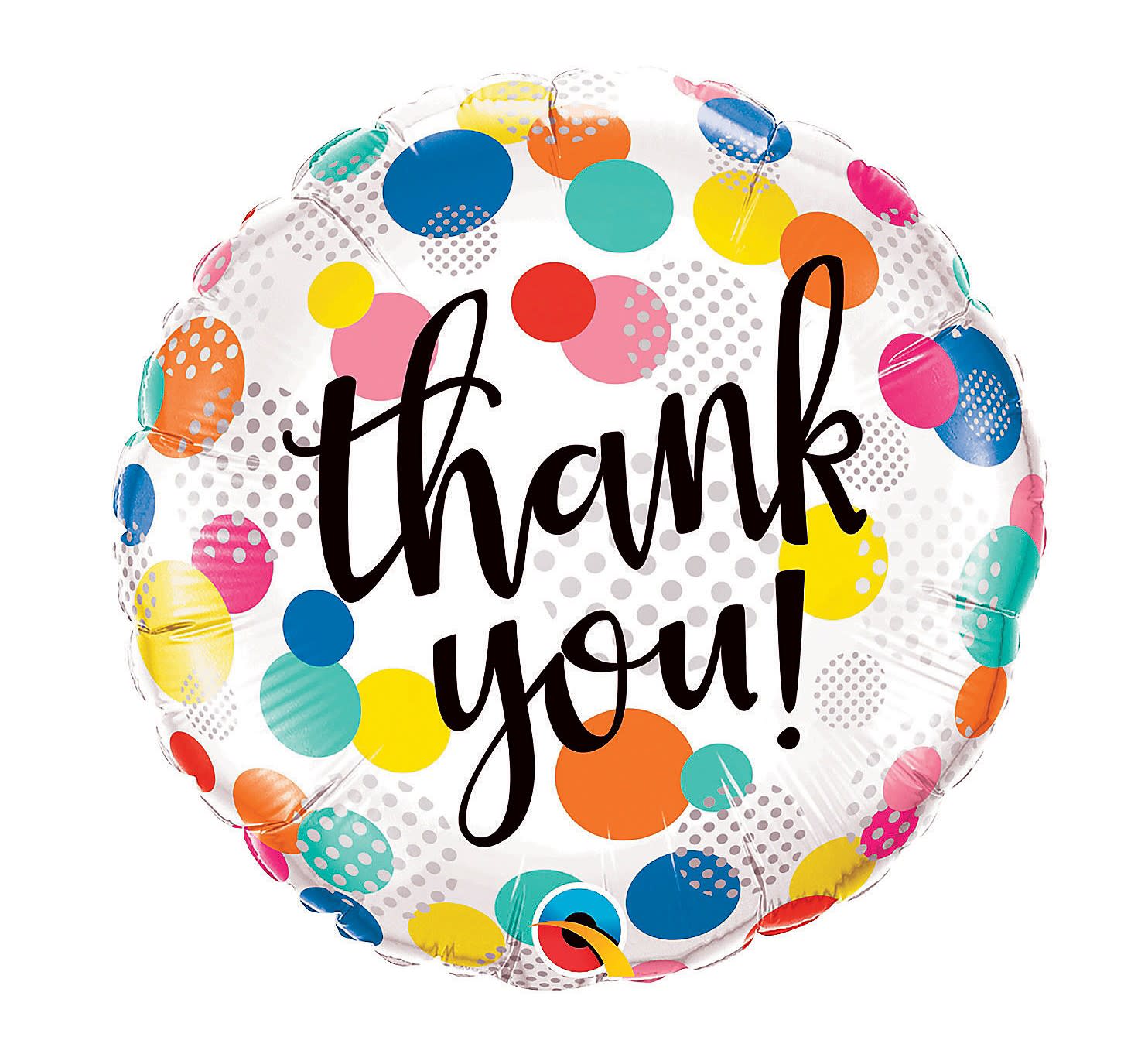 One Thank You Mylar Balloon - Sometimes adding something small can make a big difference! Adding this &quot;Thank You&quot; mylar balloon to your order can make their gift even more special! Please note the graphics on the balloon will vary.