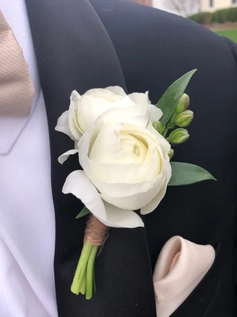Corsage Set - Corsage Set consists of lady's wristlet corsage and men's boutonnière for Weddings, Prom, Homecoming, Mother's Day, Special Events. 
