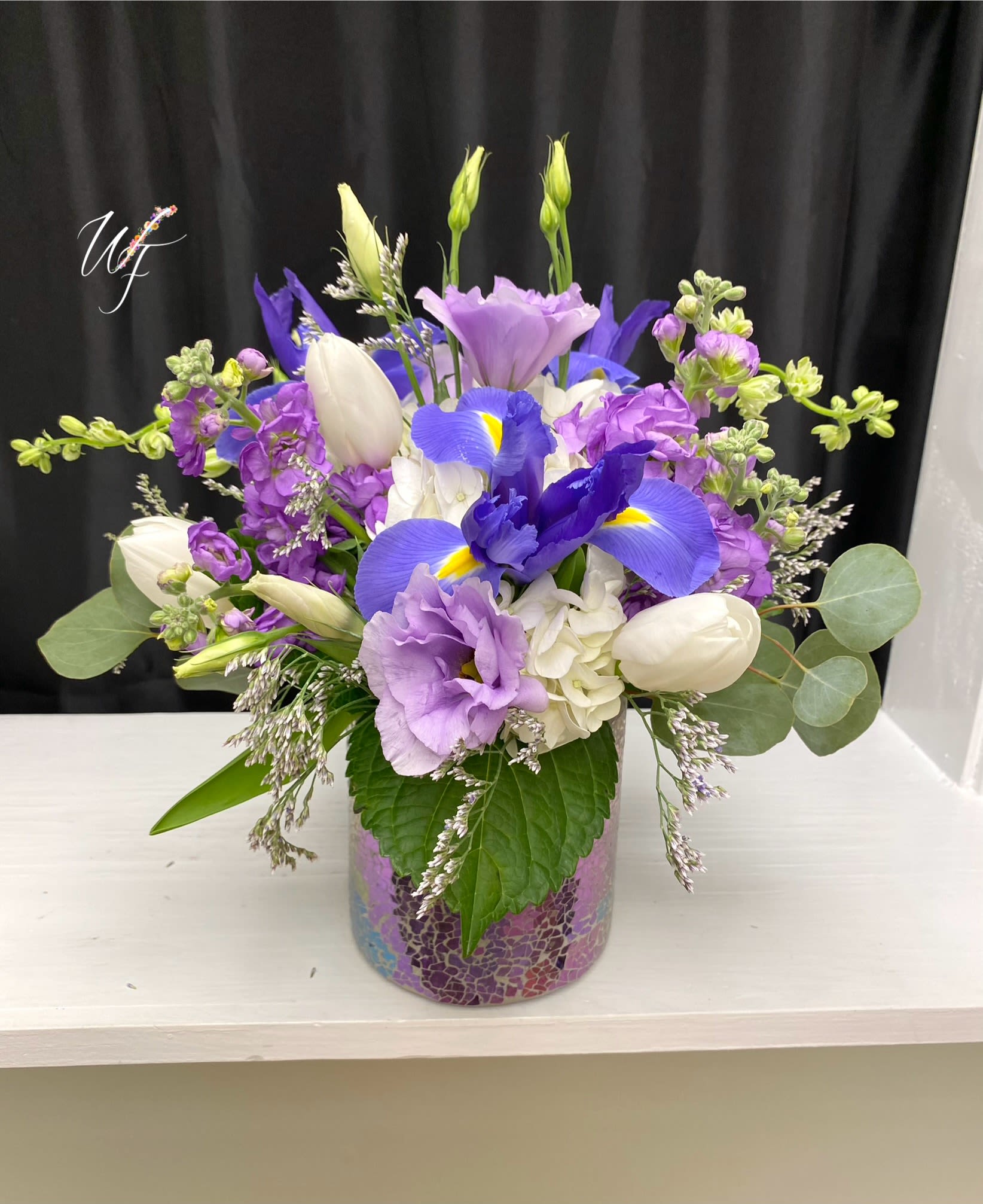 Dreamy - Hues of lavenders and purples designed delicately with eucalyptus for a calming visual and scent 