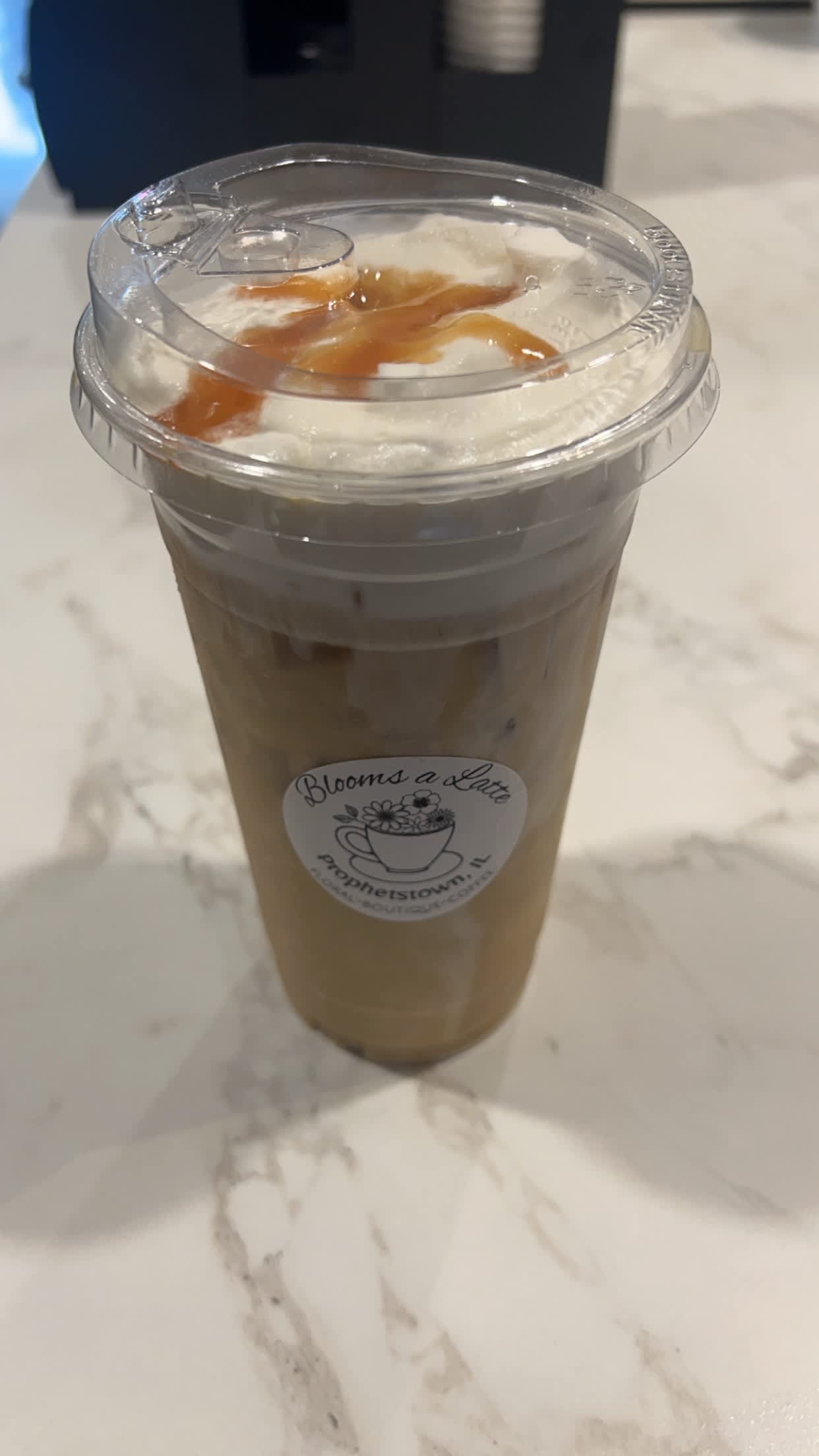 Caramel Cold Brew Caramel Cold Brew - Cold Brew, Creamer, and Caramel Syrup topped with Cold Foam and Caramel Drizzle