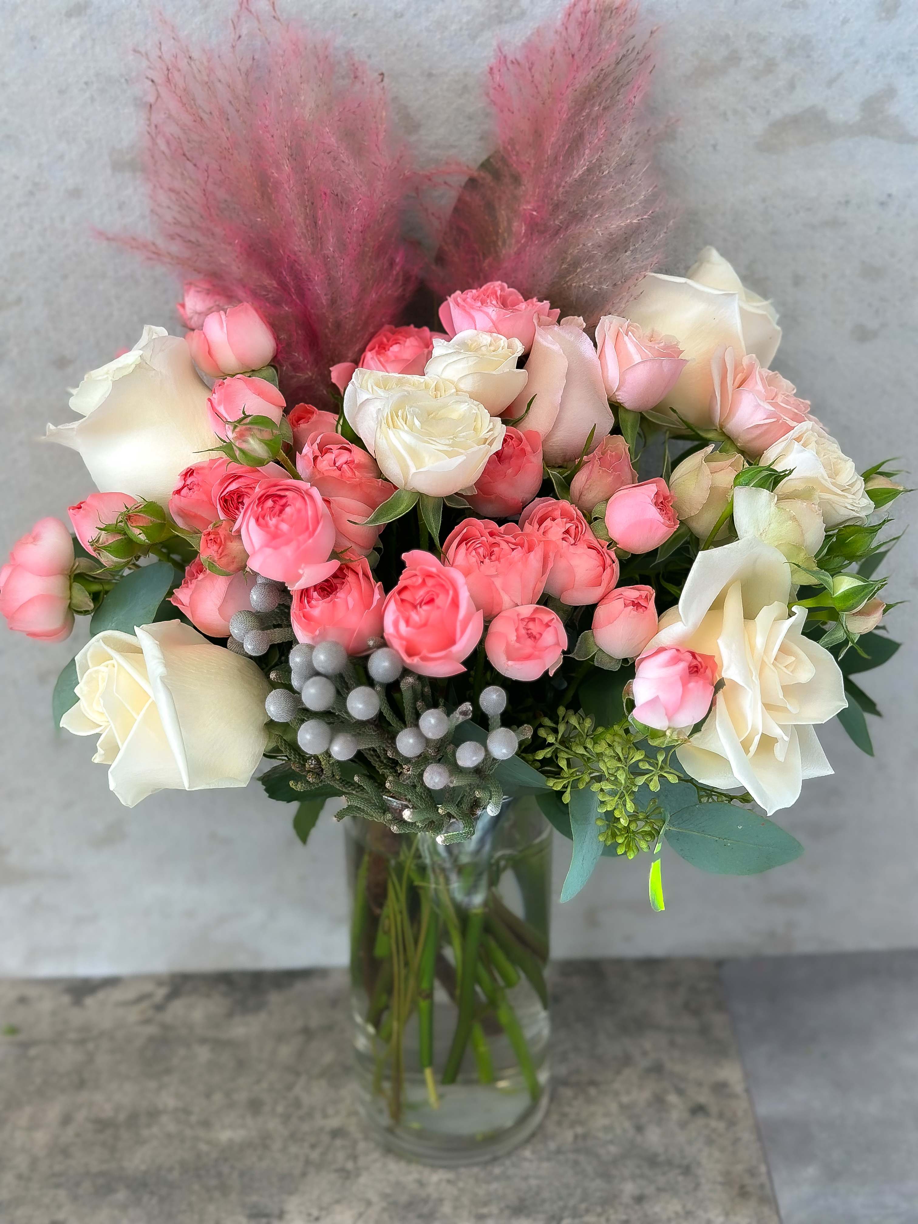 Cute Pink and White  - Standard - Your order will be arranged approximately as shown on our website