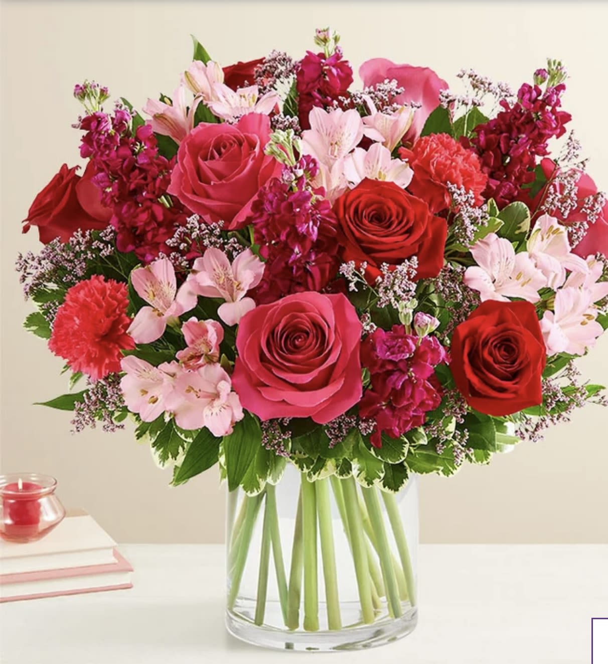 Floral fantasy Floral fantasy - If you could dream up the most romantic way to send your love, this would be it. Our Floral Fantasy bouquet is gathered with a mix of blooms in passionate shades of red and pink to surprise them in luxurious style.