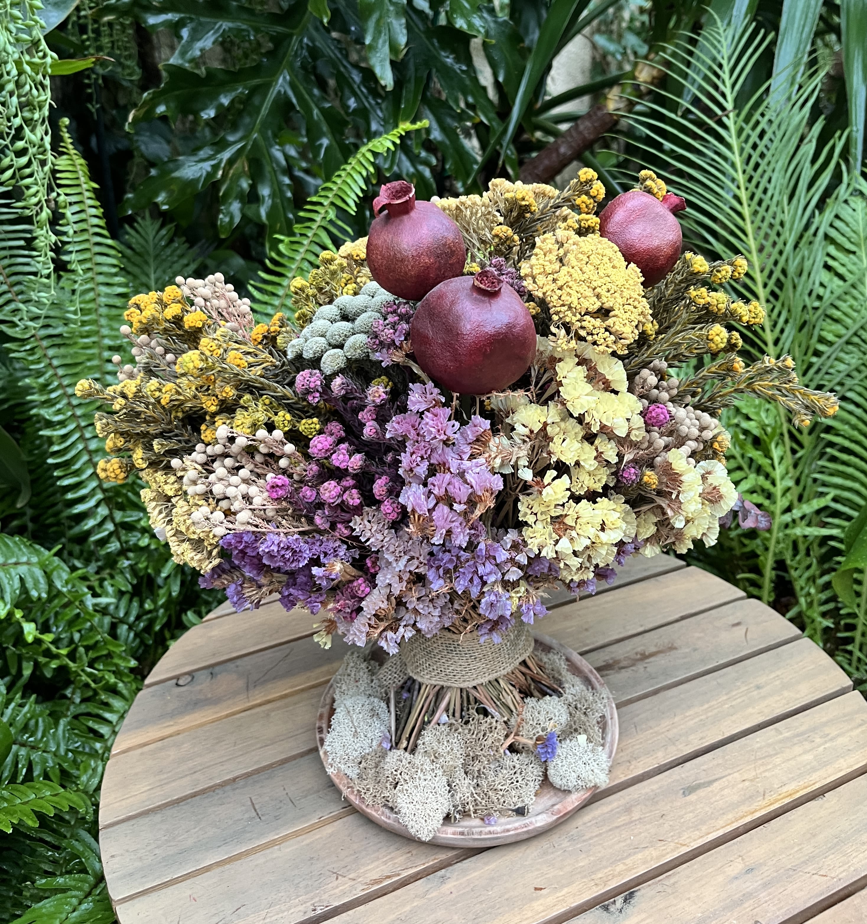 Pomegranate Orchard Pomegranate Orchard - Dried flower arrangement 15” tall.