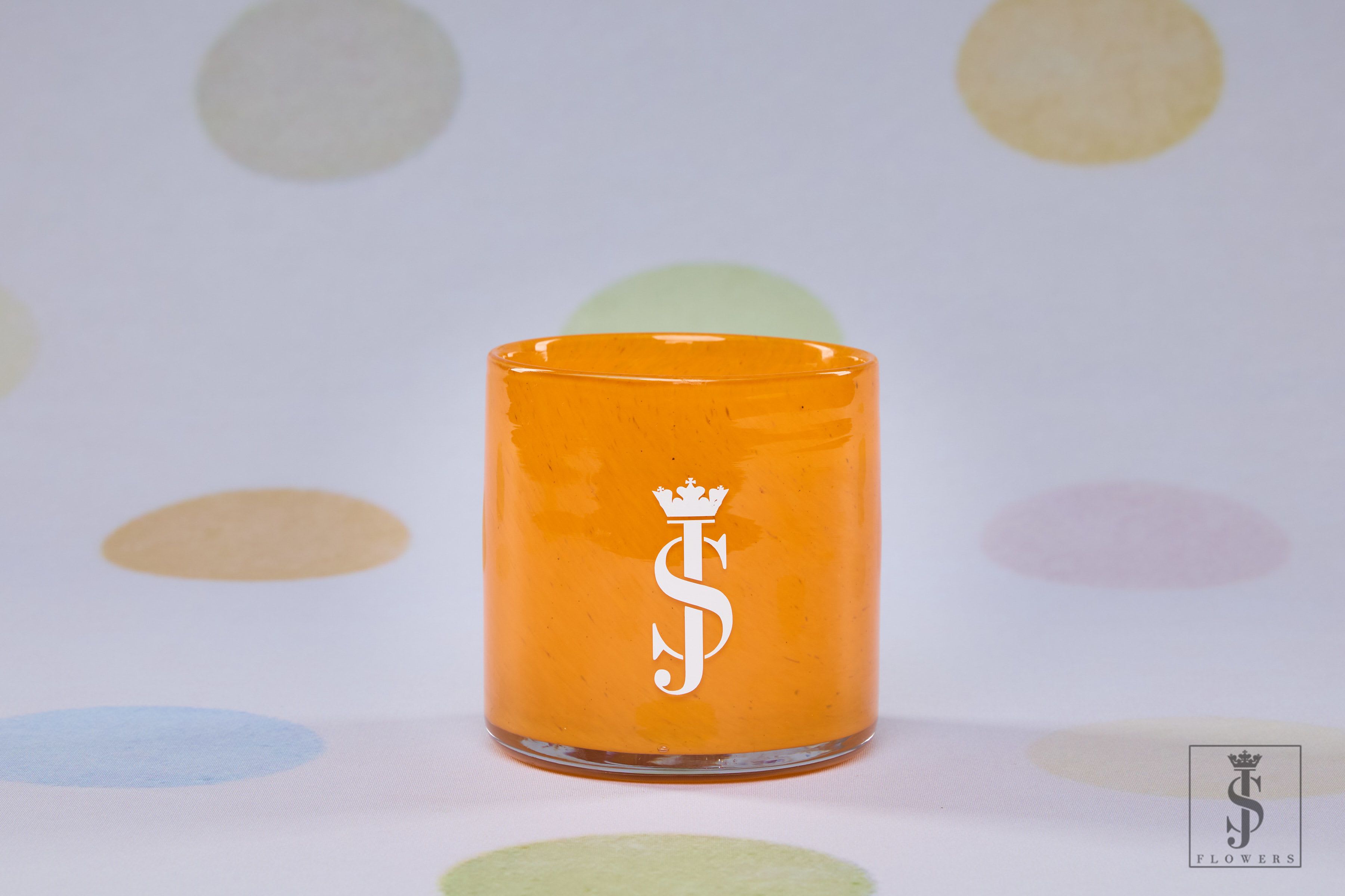 Citrus Blossom - Orange Vessel 3-Wick Candle  - Our new Colored Glass 3-Wick Candles are everlasting colors of joy with the best fragrance from JS Flowers Candle Collection.   Citrus Blossom Fragrance,  Flowering citrus blossom, lemongrass, orchard leaves, with undertones of fresh verbena, hints of gardenia, white lilac, lily of the valley and clementine flower.