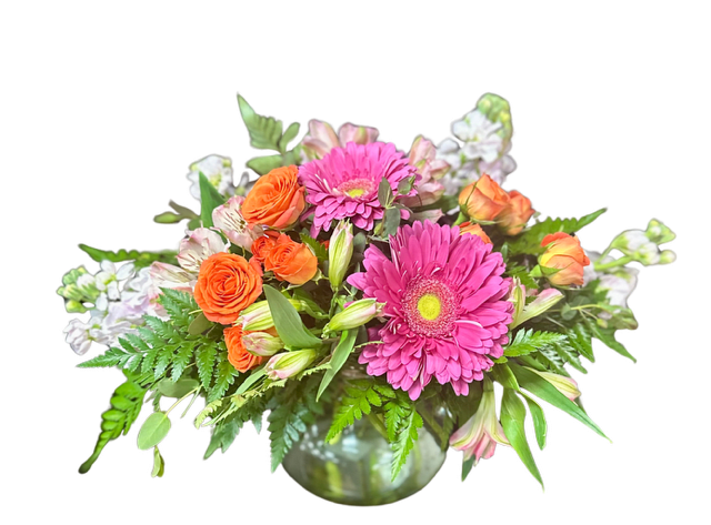 Garden Glory - Mom will love this bright and beautiful bouquet filled with a variety of garden flowers.  Flowers and colors WILL VARY depending on availability