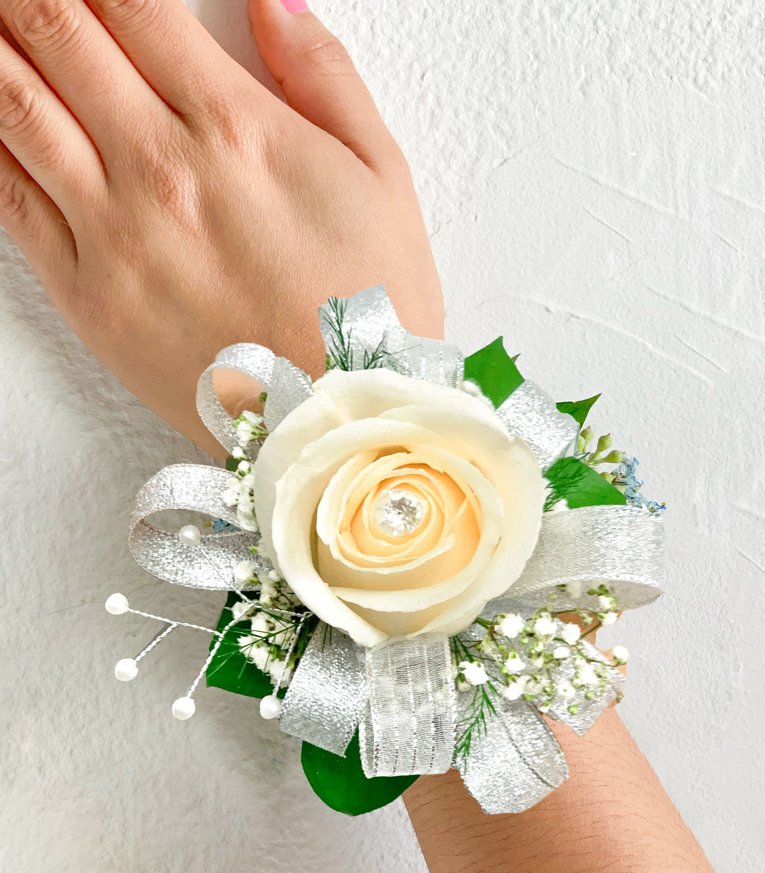 Corsage white Rose Corsage white Rose - single white rose corsage
