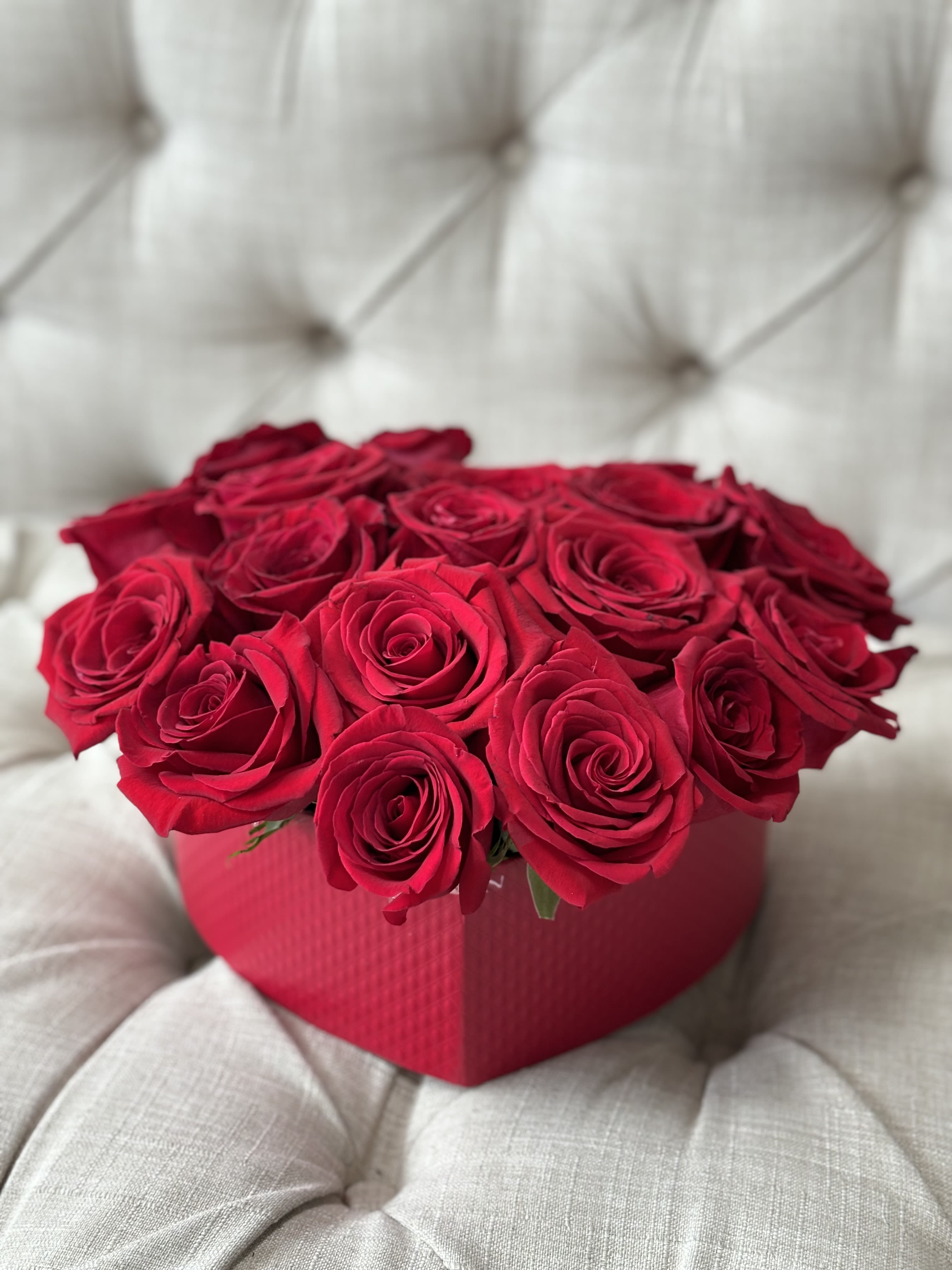 Red Heart - Red heart box with red roses