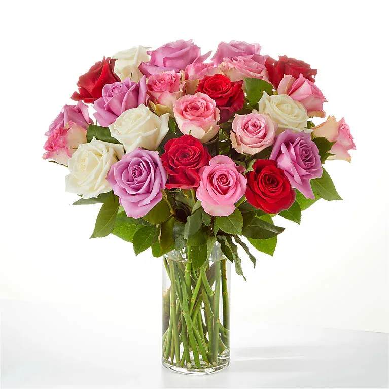 Full Heart Rose Bouquet - A romantic blend of roses sure to sweep your recipient off their feet this Special Day.