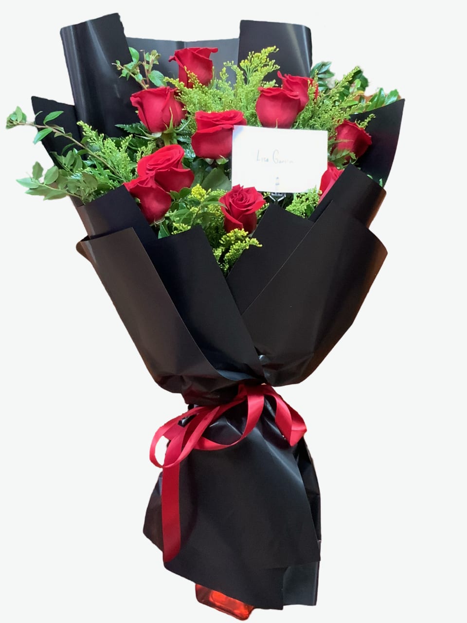 One Dozen Long Stem Roses Bouquet One Dozen Long Stem Roses Bouquet - One dozen of the most beautiful long stem Ecuadorian red roses , finished off with high quality elegant wrapping. We can substitute the color of roses upon request.