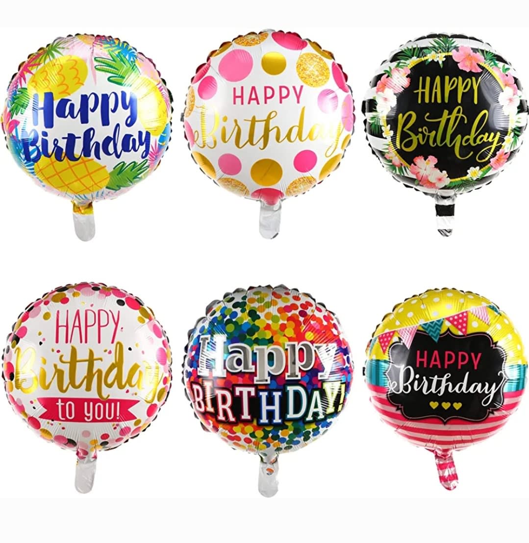 Birthday Mylar/Foil Balloon Birthday Mylar/Foil Balloon - Enjoy 1,3,6 Birthday balloons - may specify if preferred
