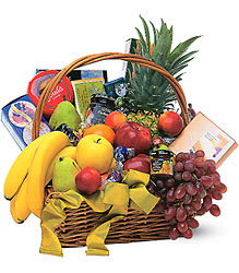 Gourmet Fruit Basket - With all the favorites like fresh fruits, chocolates and cheeses, it's a classic example of just how great a basket can be.