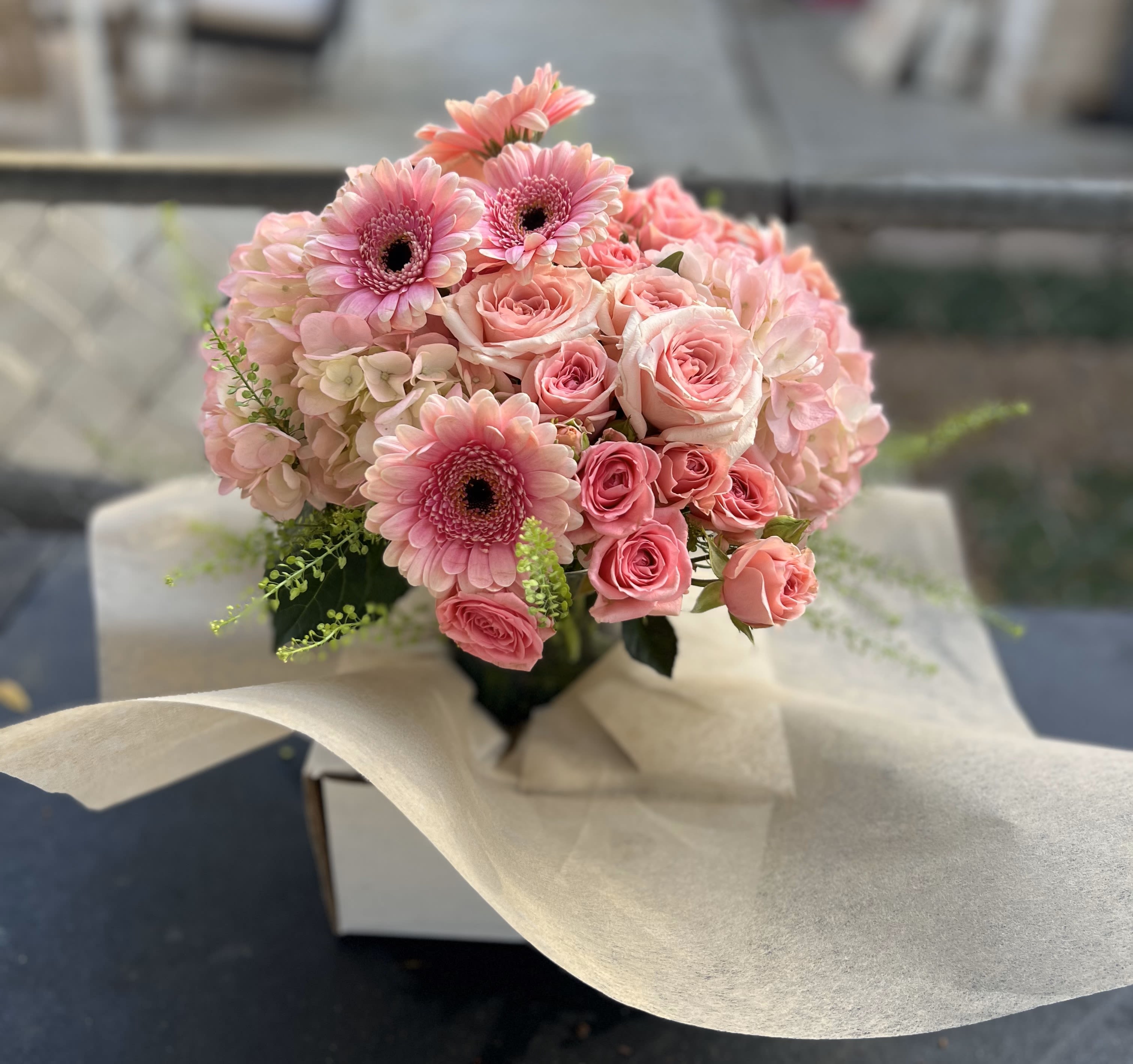 Pink Extravagant by Ray - A cute and sweet pink arrangement