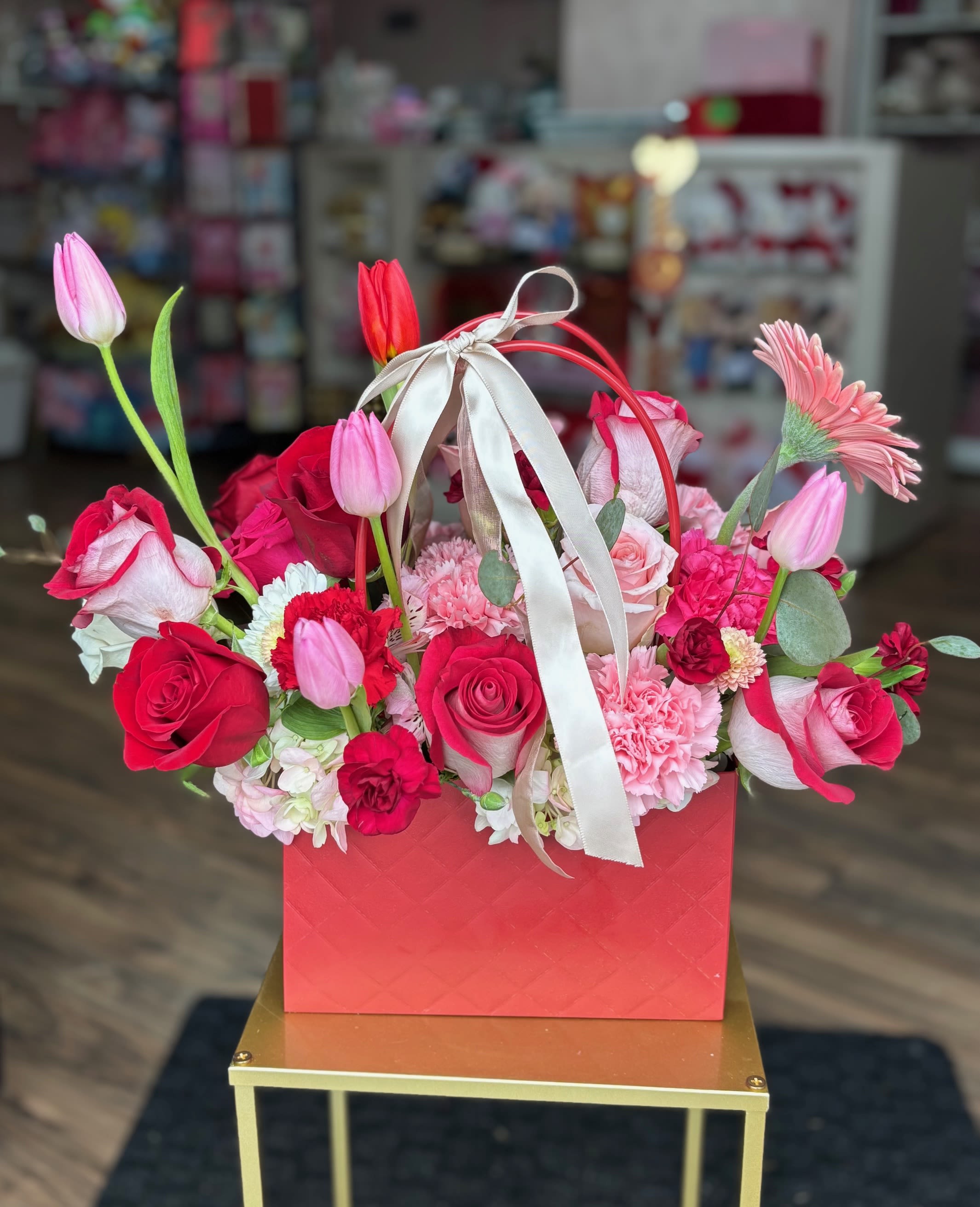 Chic Bouquet Bag  - For all our fashionistas, a beautiful vibrant mix of pinks and reds