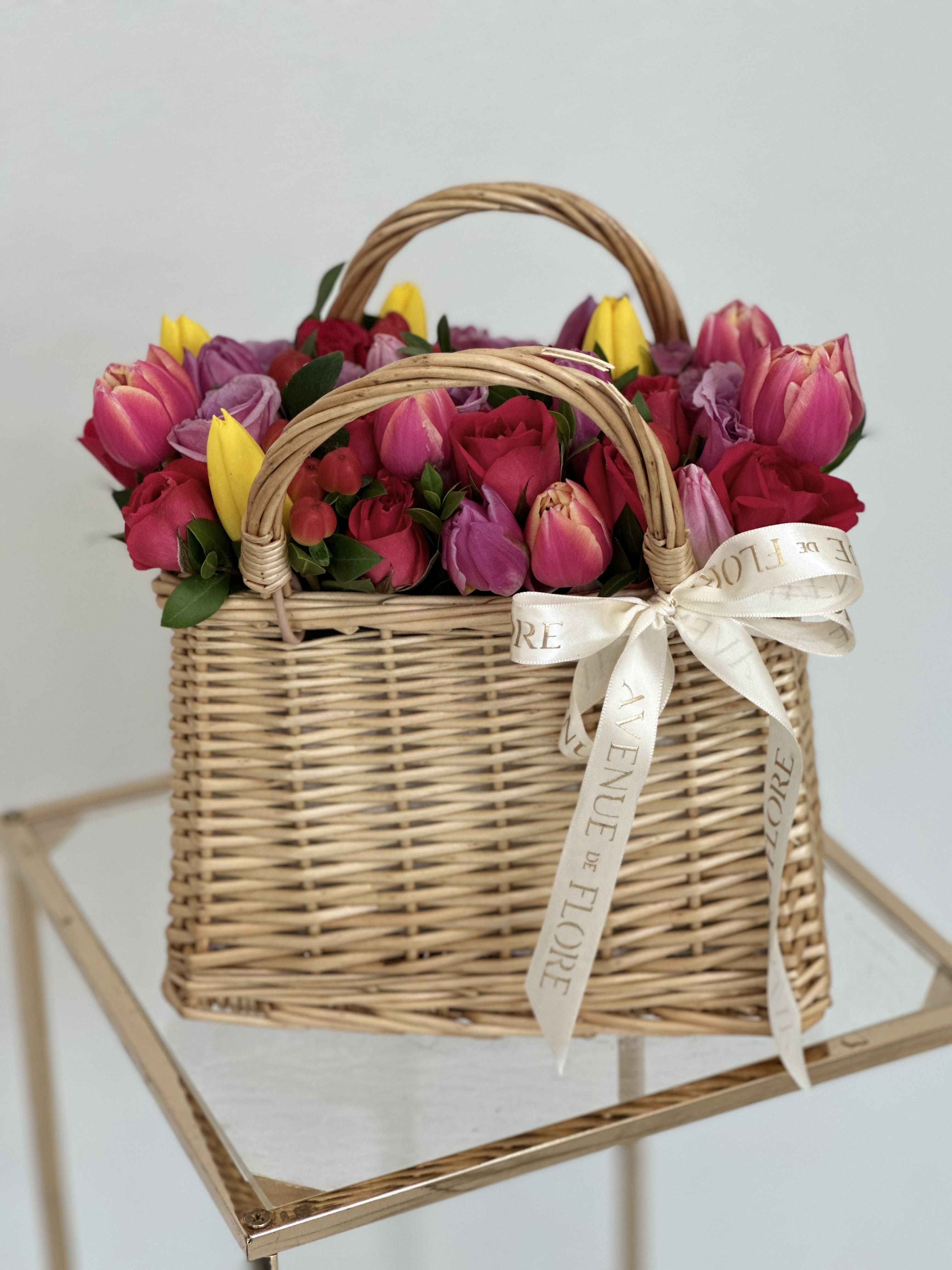 Bag of Tulips - This lovely bag is a celebration of spring's vibrant spirit, bringing a burst of color and joy to any occasion. Tulips are associated with love, beauty, and new beginnings, making them a perfect gift for expressing affection or celebrating special milestones in life.