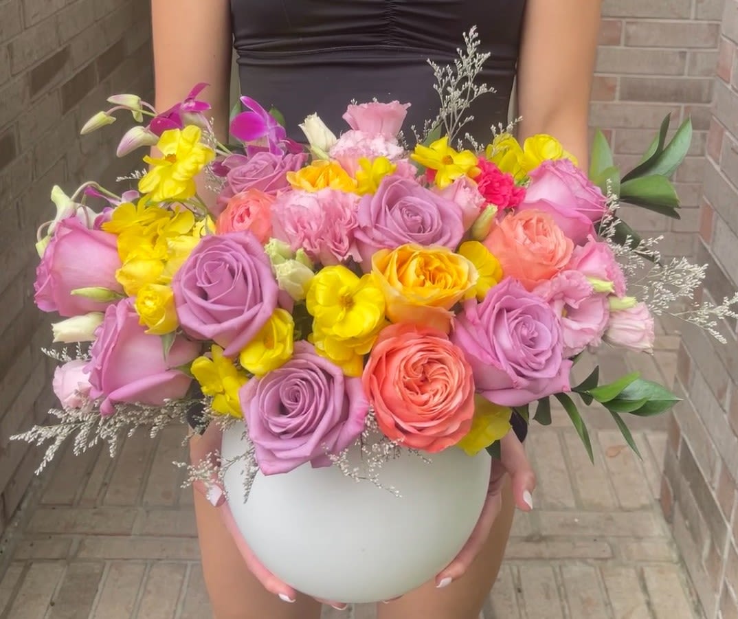Ayna Ayna - The gorgeous rainbow comes in a beauty white bowl container. The colors may vary on mothers day according with the availability.
