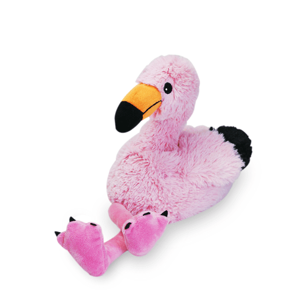 Fancy Flamingo! - This pink flamingo is here to bring the charm!  Filled with organic grains and dried lavender this flamingo warms to the perfect hugging temperature when warmed up in the microwave for a few seconds. 