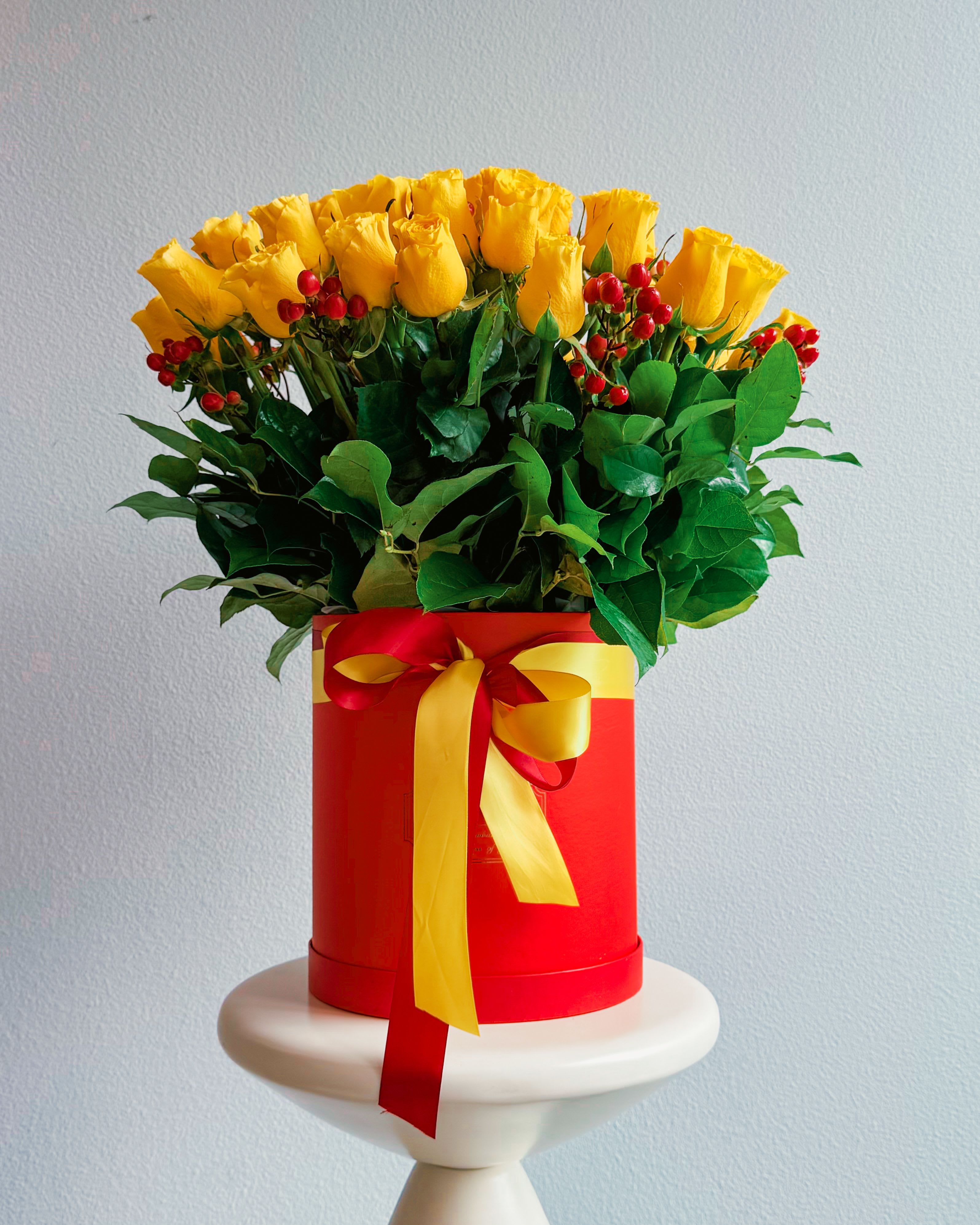 Yellow Rose of Delight  - Meet the Yellow Rose of Delight - a sunshine-loaded bouquet that feels like a warm hug and your favorite happy song all rolled into one. Inspired by the old-time charm of the classic “Yellow Rose of Texas” with a modern, L.A.-style twist, this one’s all about joy, warmth, and that golden-hour glow. Whether you’re cheering someone on, saying “I miss you”, or just celebrating good vibes, this bouquet shows up with the brightest energy. Plus, we’ll size it up or down depending on how extra you’re feeling. Go big. Go golden. Go delightful.