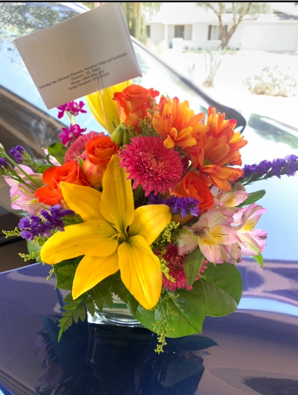 Sunshiney Daze Sunshiney Daze - Seasonal bright & cheery blooms in a cube container are pretty enough to brighten any day!