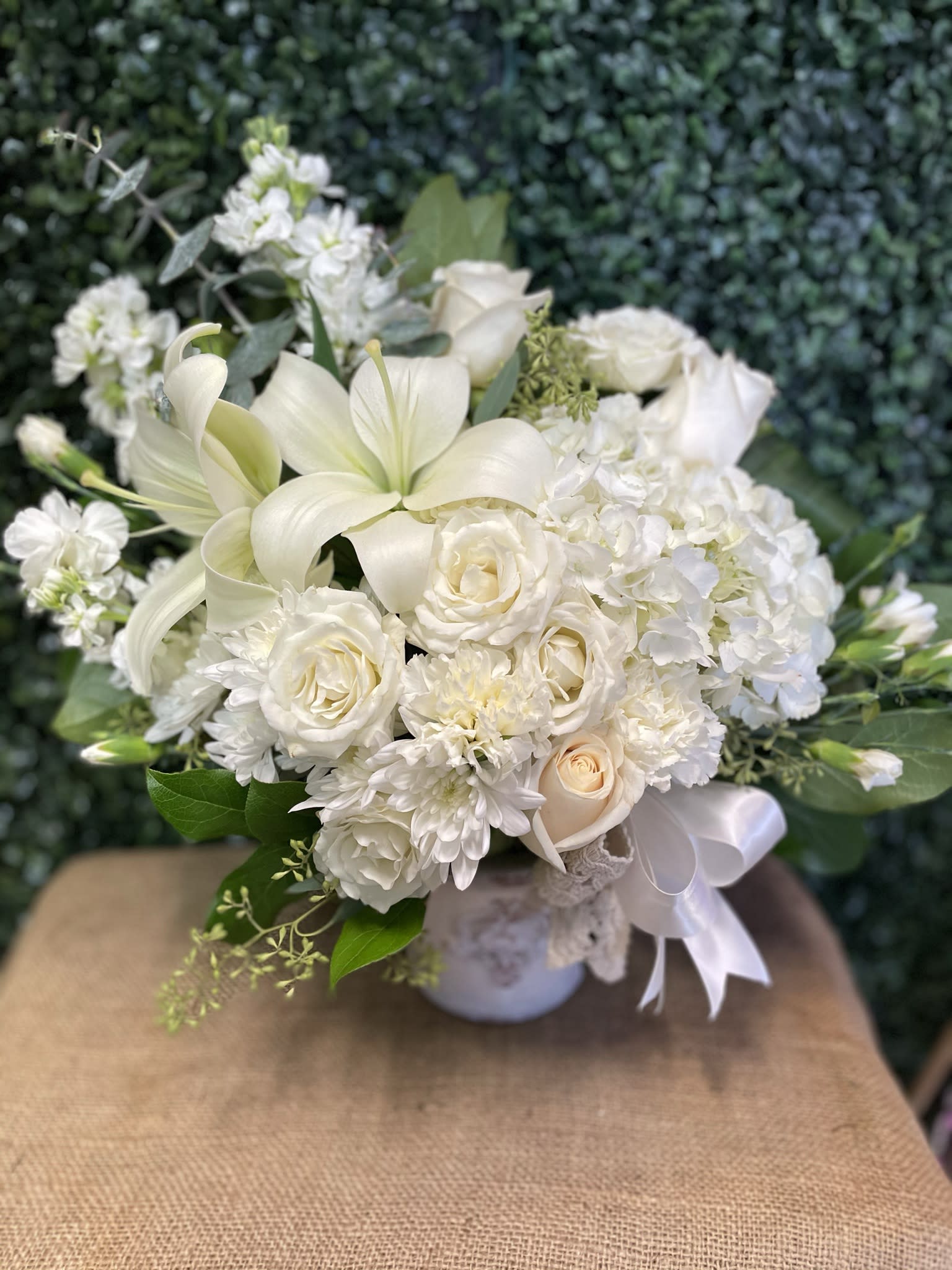 White Clouds - An exquisite bouquet of white flowers, that embrace and give tranquility.