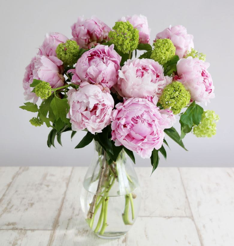 Pink Peony Charm - A charming pink peony bouquet for your love!