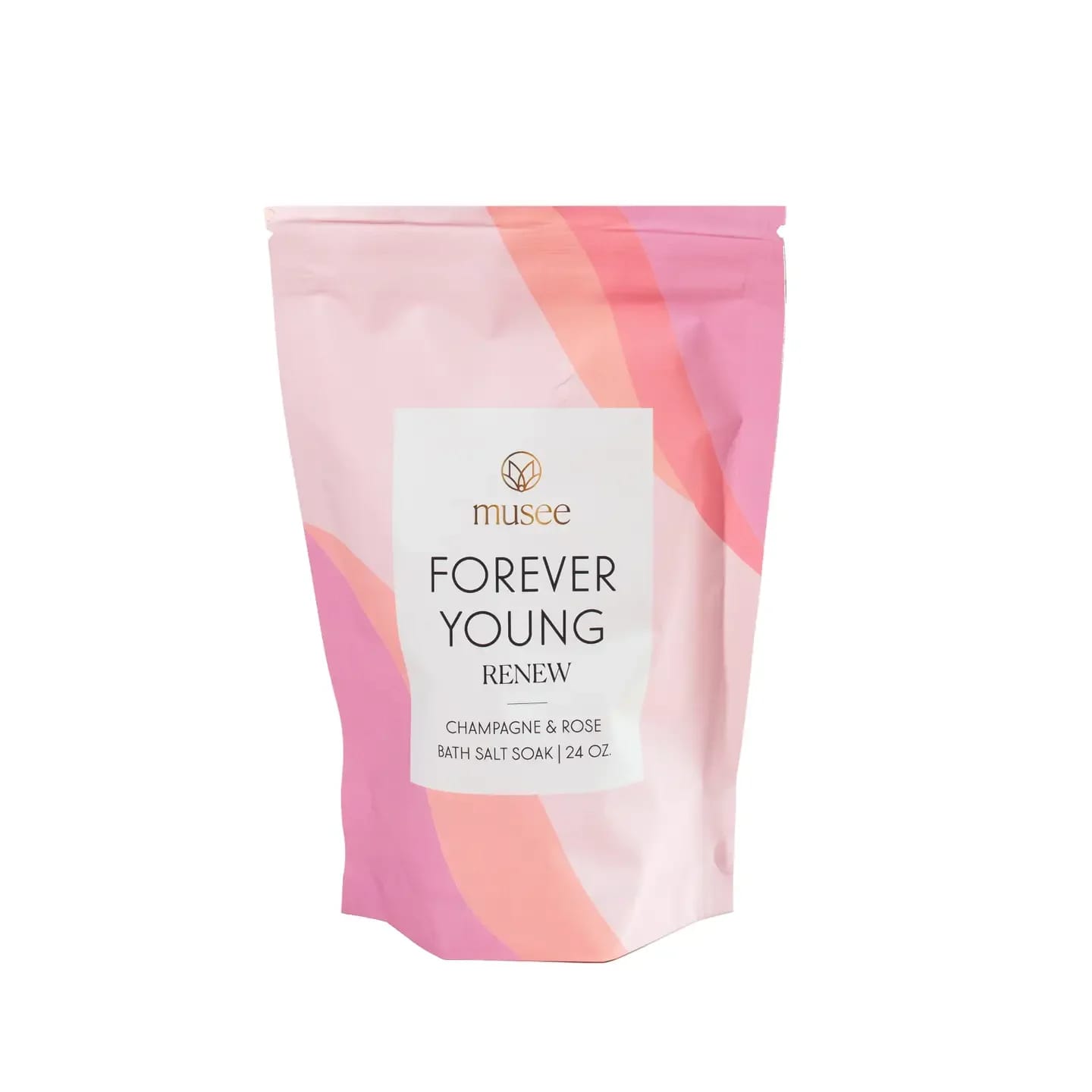 Musee Forever Young Bath Soak Musee Forever Young Bath Soak - Experience the renewal of a jasmine and lemongrass bath as rosehip and jojoba oils bring youthful clarity to tired, dull skin. Fragrance: Champagne; Rose