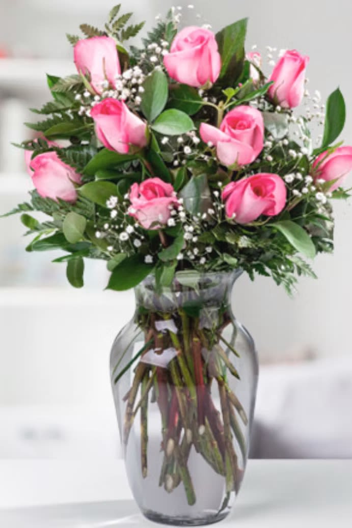 Classic glass vase & 50 Premium roses Classic glass vase & 50 Premium roses - glass vase - 50 DELUXE roses