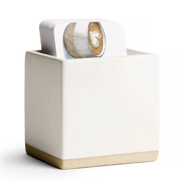E. Frances Ceramic Little Note Holder - Keep your Little Notes® in easy reach on your desk or counter with this handmade ceramic cube. Substantial in weight and glazed in a soft, matte cotton-colored finish, this accessory is the perfect gift for all Little Notes® lovers!