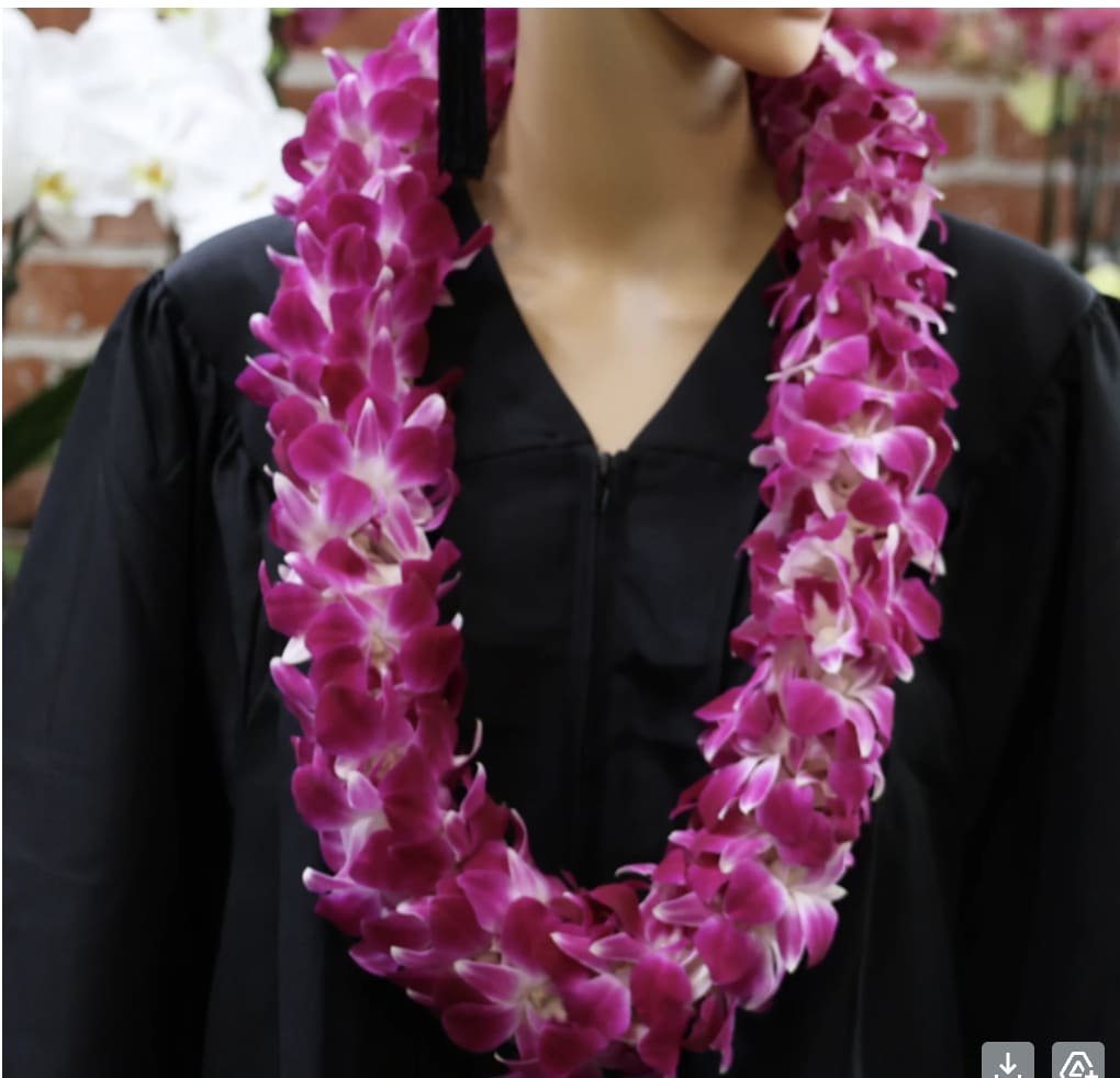 Double Bombei Dendrobium Orchid Lei Double Bombei Dendrobium Orchid Lei - Double Orchid Lei *see other color leis under lei catagory