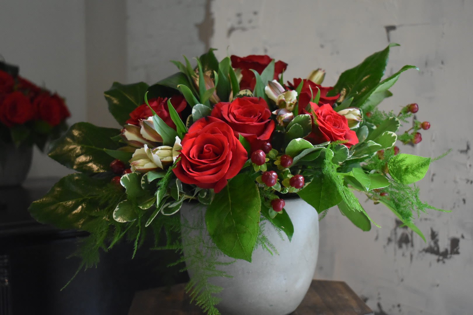 The ToG Rose Garden The ToG Rose Garden - Each arrangement is custom designed, using seasonal, best-of-day blooms. The image shown represents its size, style and temperament, however certain flowers may be substituted to achieve the best quality and longevity for your florals.