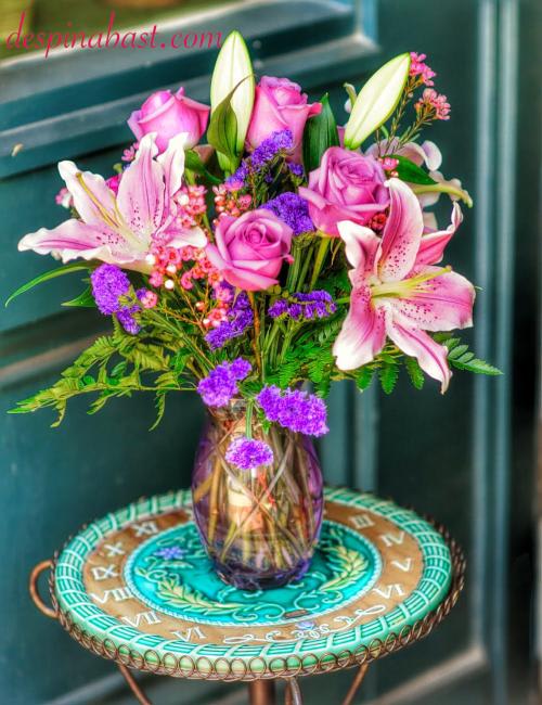 Lucy by Donna  - Lavender lilies and roses to brighten any room! 