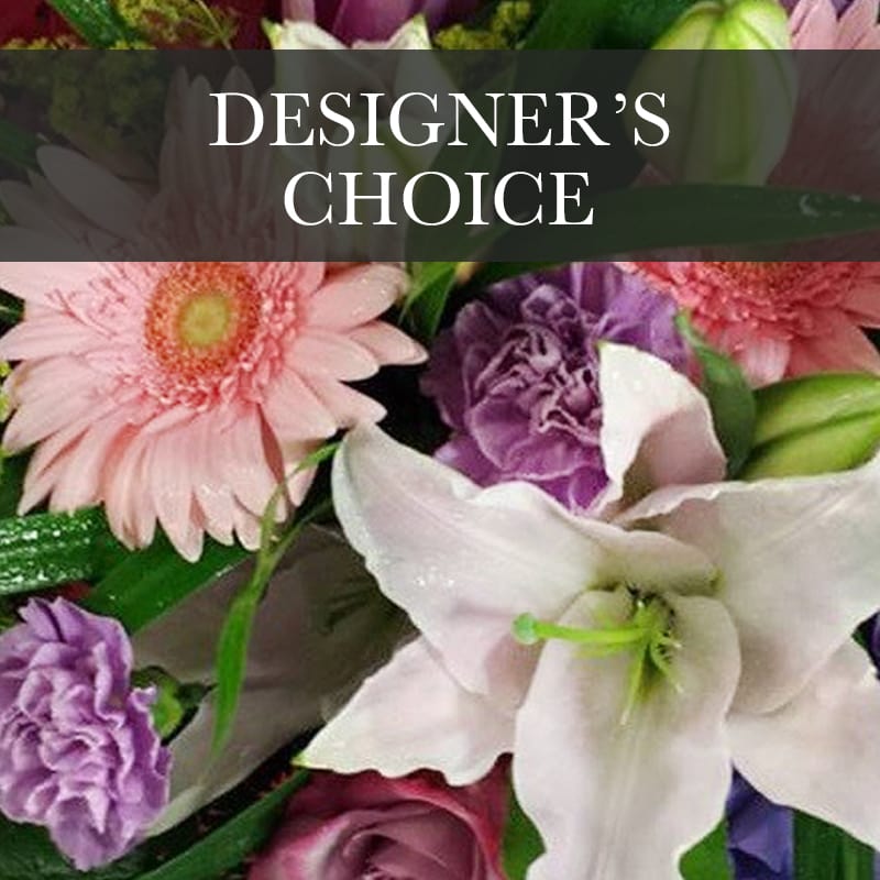 Designer's Choice - Our talented design team at The Rhoads Garden will create a custom arrangement with the best seasonal flowers that are sure to impress. If you have a preference for color, flowers or type of occasion please note during checkout under &quot;Florist Instructions&quot;.