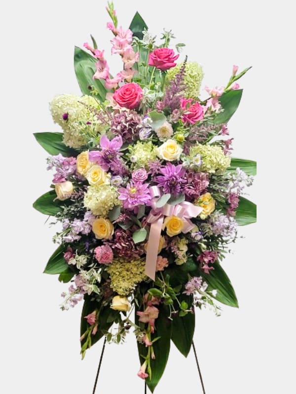 Deep in my heart Deep in my heart - Express your deepest sympathies, and extend a gracious note to a service or memorial, with this soft pink and white blooms surrounded by a frame of elegant greens.