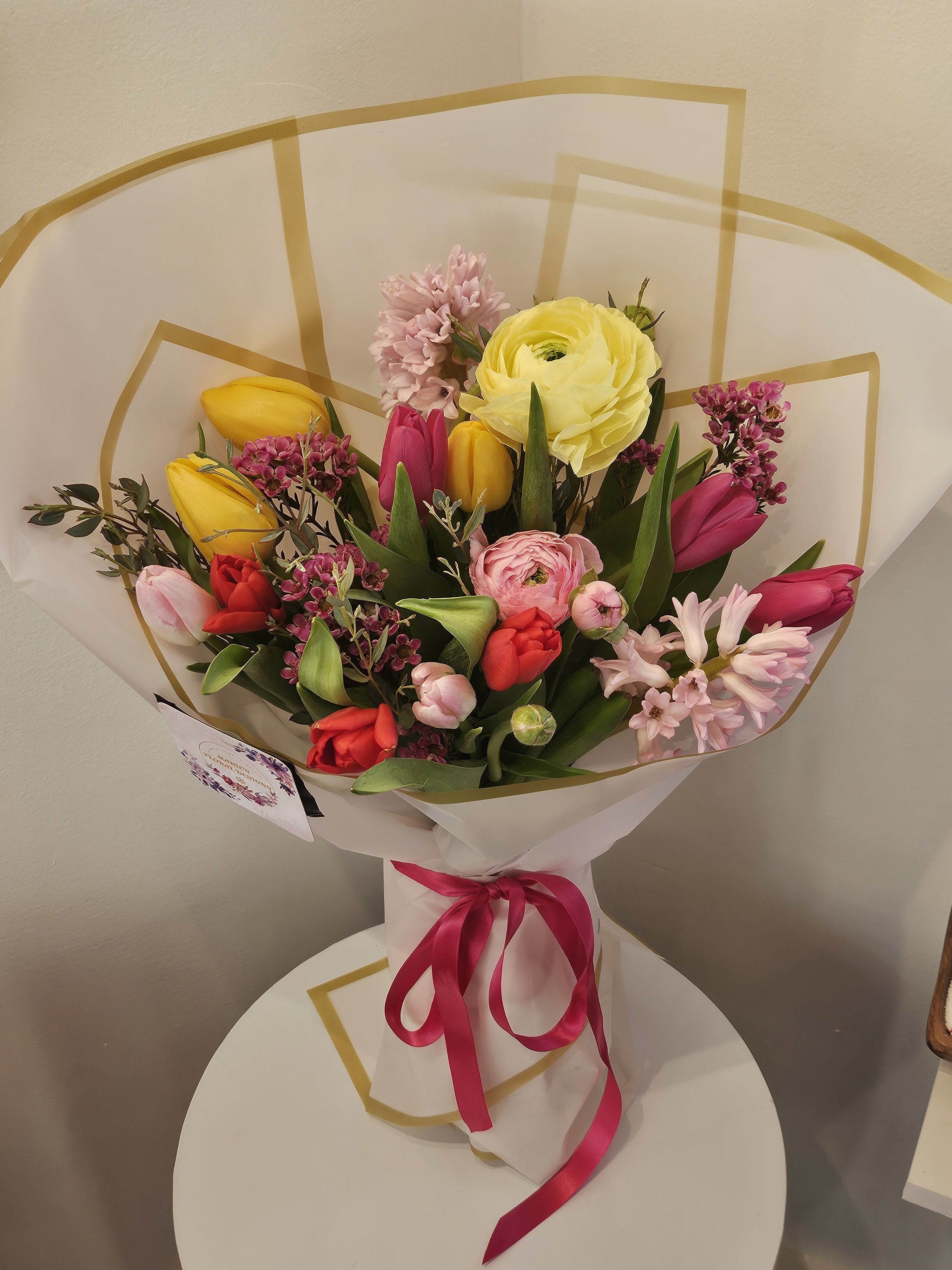 Nevada - Spring is in the air. Tulips, Hyacinths and ranunculus.   
