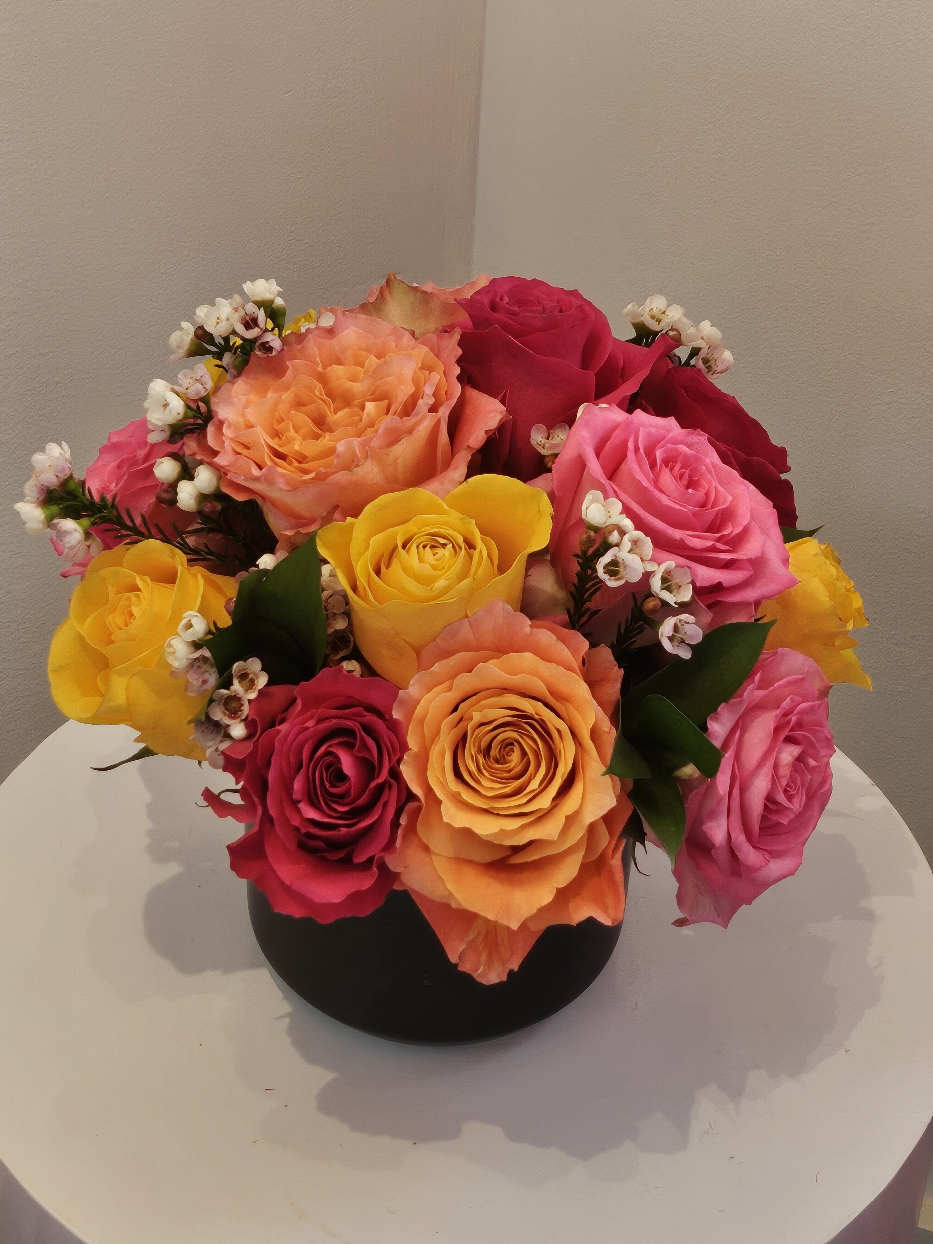 Happy Day - Colorful rose arrangement. 