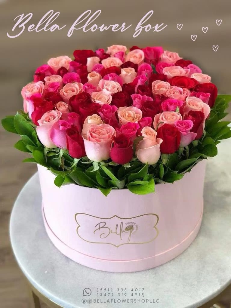 You are very Beautiful You are very Beautiful - 100 Premium roses color: red, baby pink and hot pink Round XXL Box
