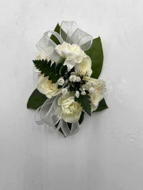 White Corsage White Corsage - White roses and carnations