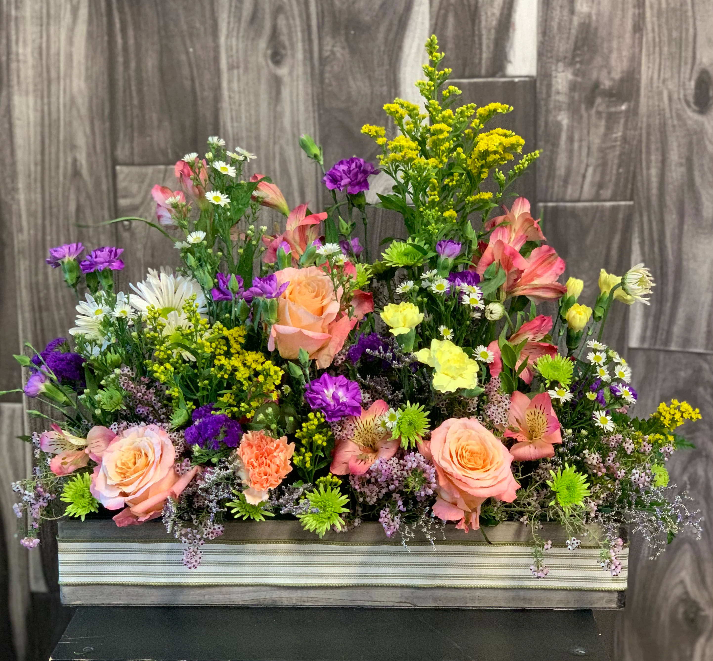 Box of Blooms - Fresh box of blooms that look like they've been hand picked from the garden!  Sure to please!
