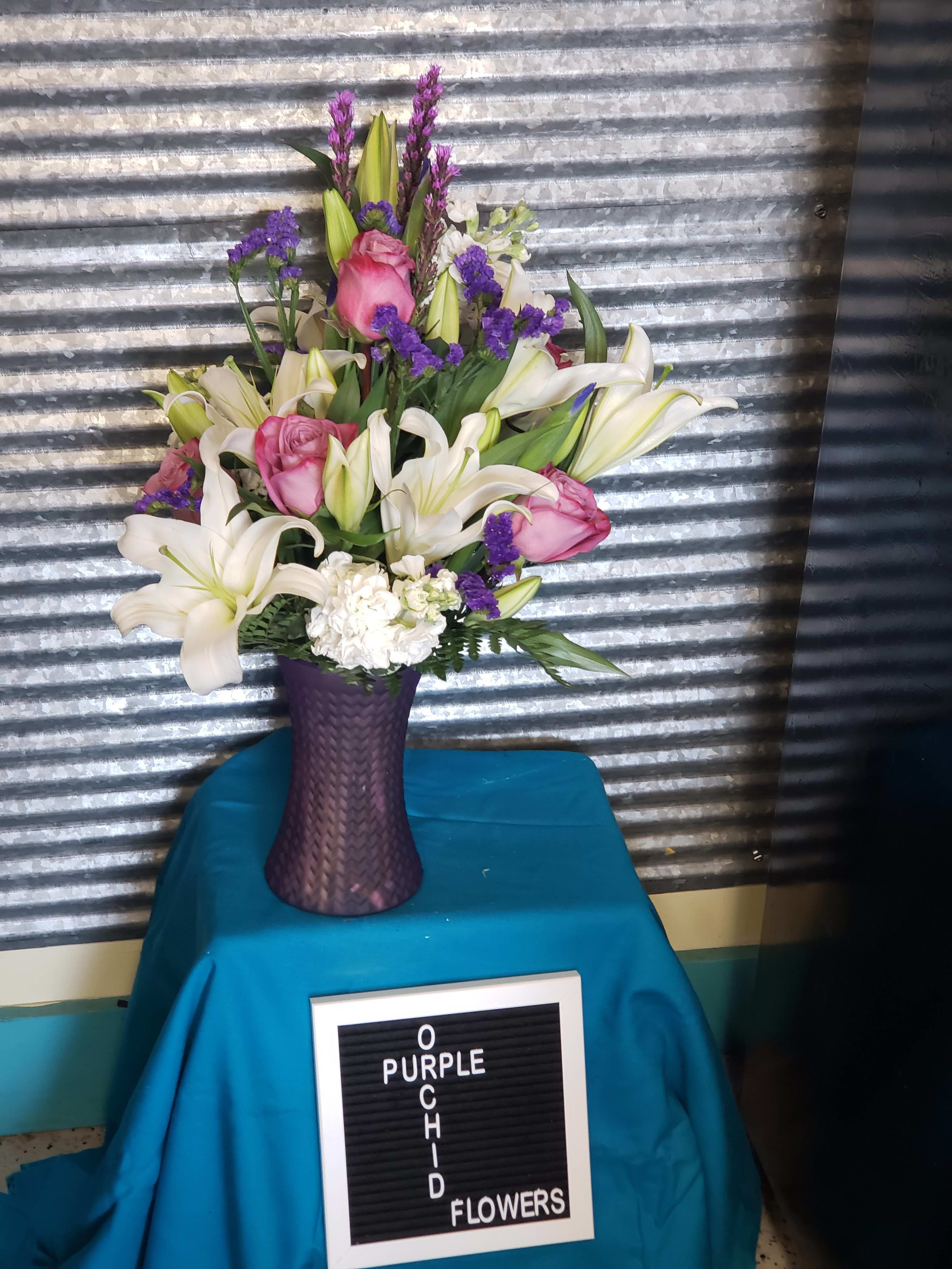 Purple Passion Vase Purple Passion Vase - Do they have a Passion for Purple? Here is the Arrangement for them.