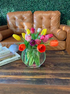 Tulip Madness - A wild assortment of different tulip varieties in a clear glass vase. Colors and vaiety may vary depending on availability and season. Approximately 20 stems.                        Amore Dolce Flower Shop (323)726-2222  1004 W.  Beverly Blvd Montebello CA 90640 #fyp #fypシ #fypage #fypシ️Flower delivery montebello ,Whittier,Pasadena,Downey,Pico Rivera,la habra,downtown ,los angles  