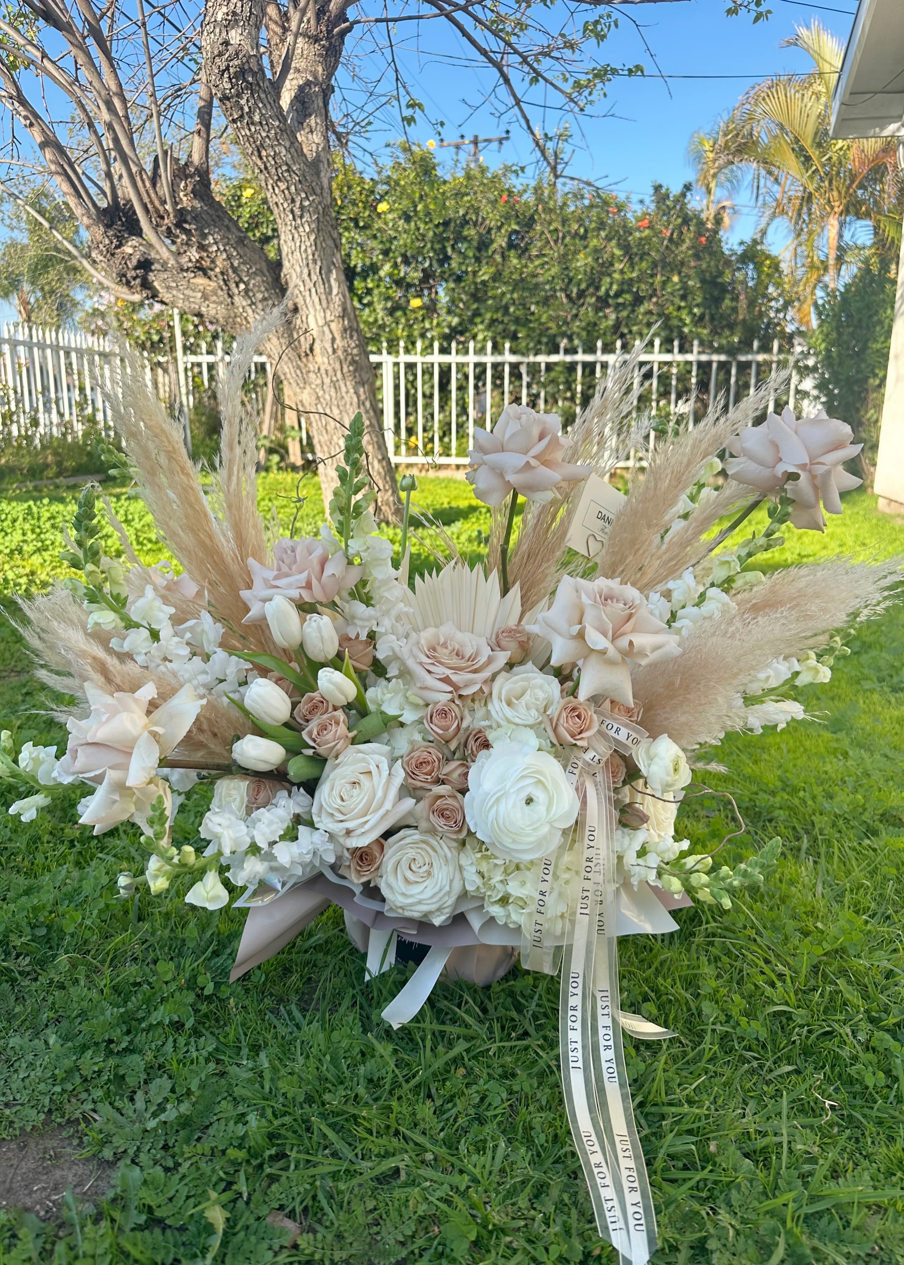 Boho Arrangement 01 - Boho style real and died flowers. Photo is 