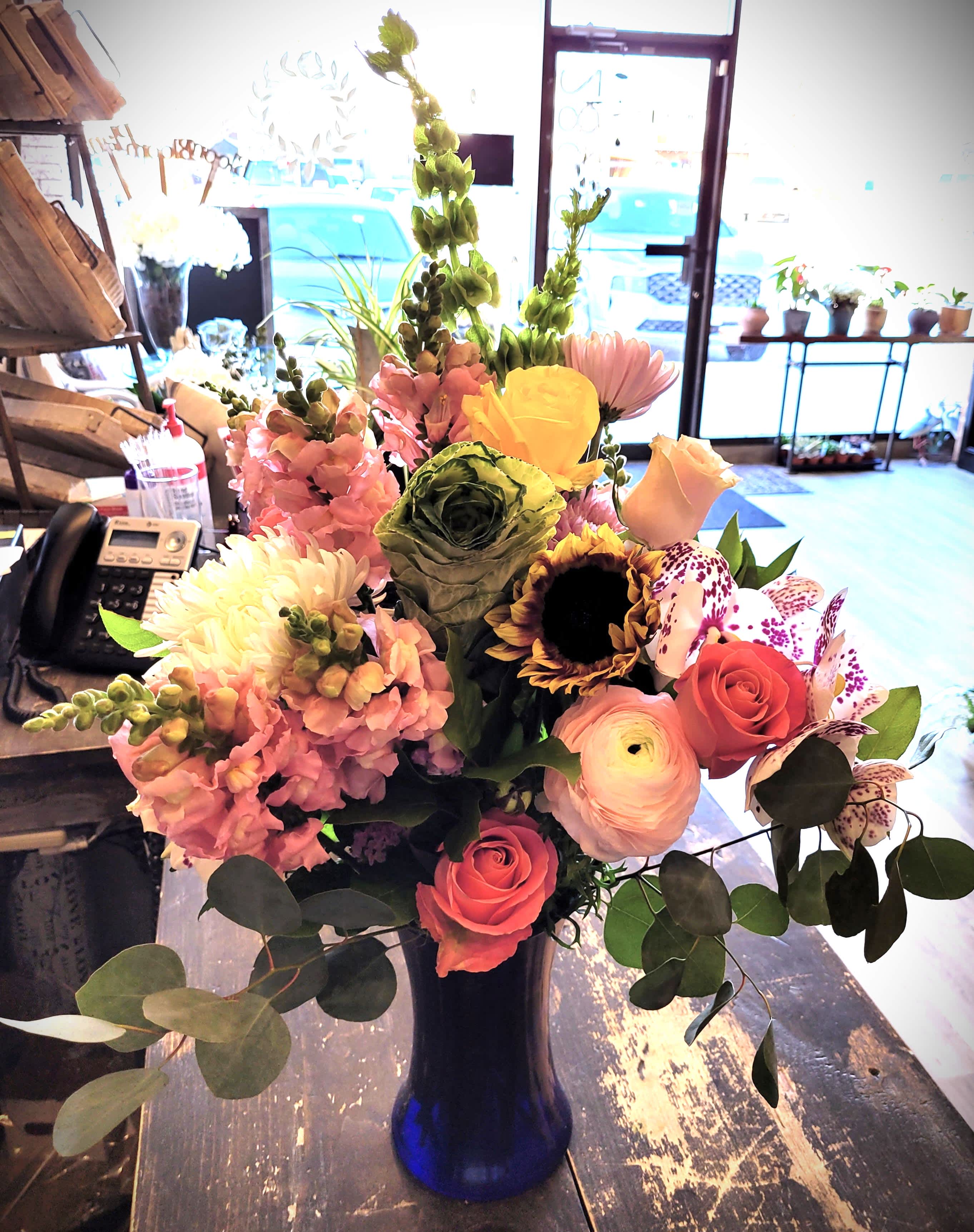 All Sorts - Different blooms and colours makes this a spectacular design