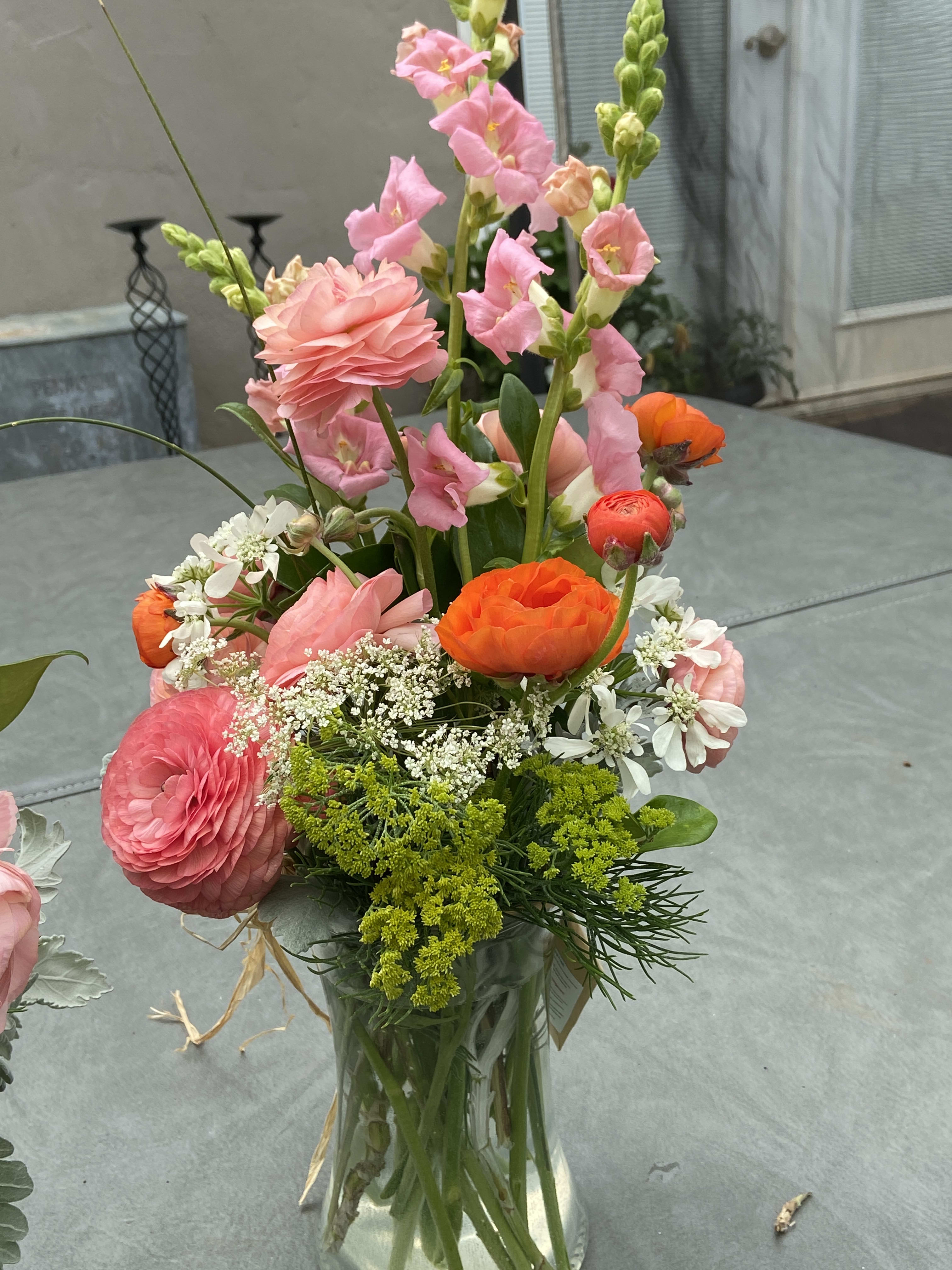 Spring is here - Locally Grown spring flowers in may differ form picture and availably 