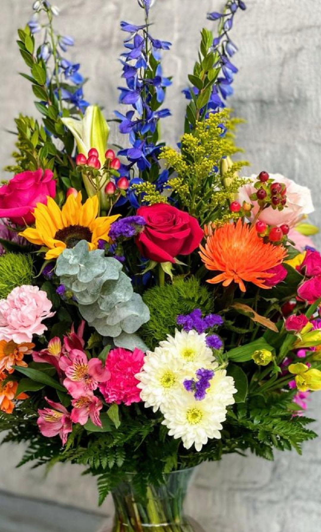 Wild About You - This colorful wildflower design conveys the vibrant love you and your partner share. Whether to represent the brightness of your affection or to remind your love of what makes them so beautiful, this Valentine's arrangement is a moving sentiment that is sure to brighten up your holiday.